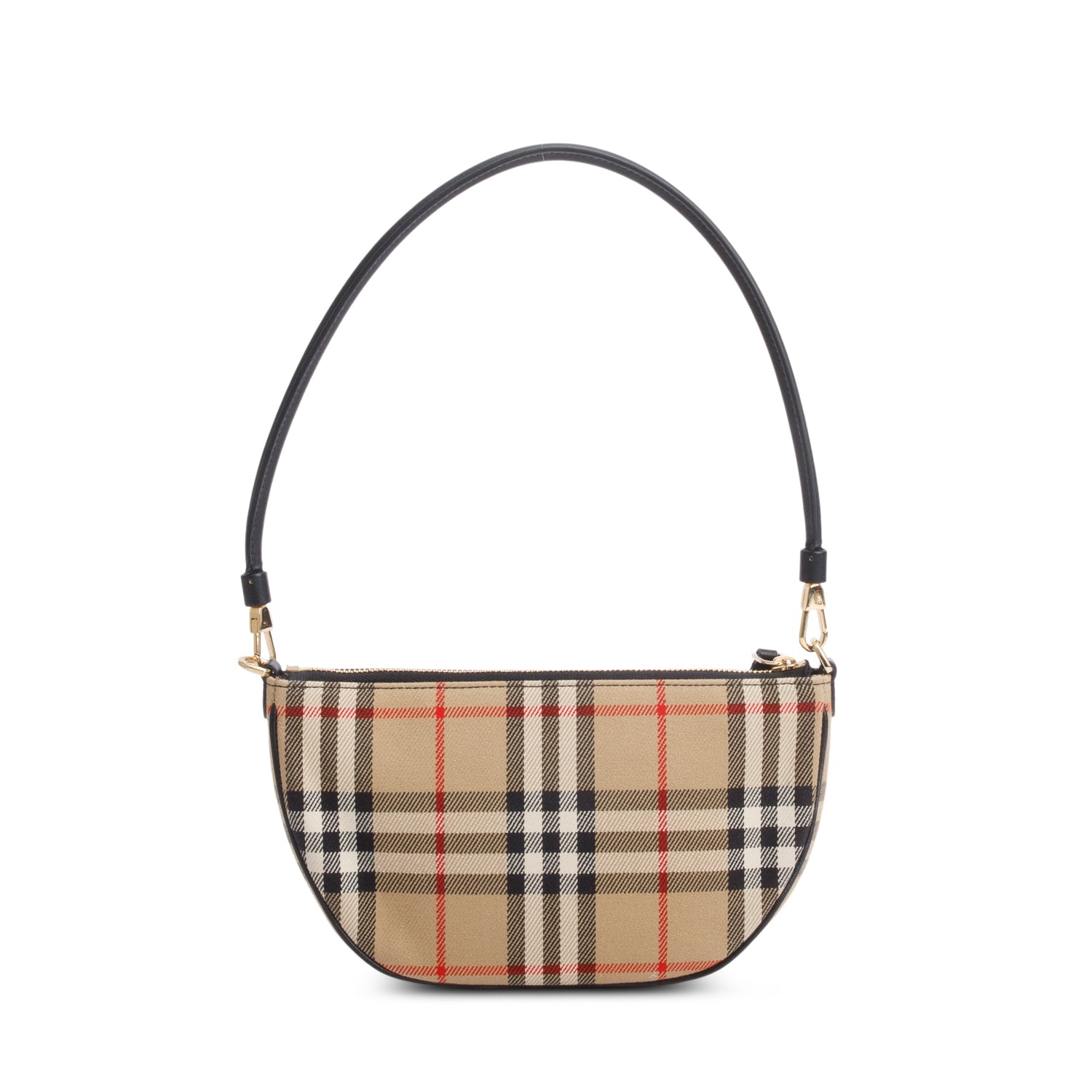 Burberry Beige Vintage Check Calfskin Olympia Slim Pouch