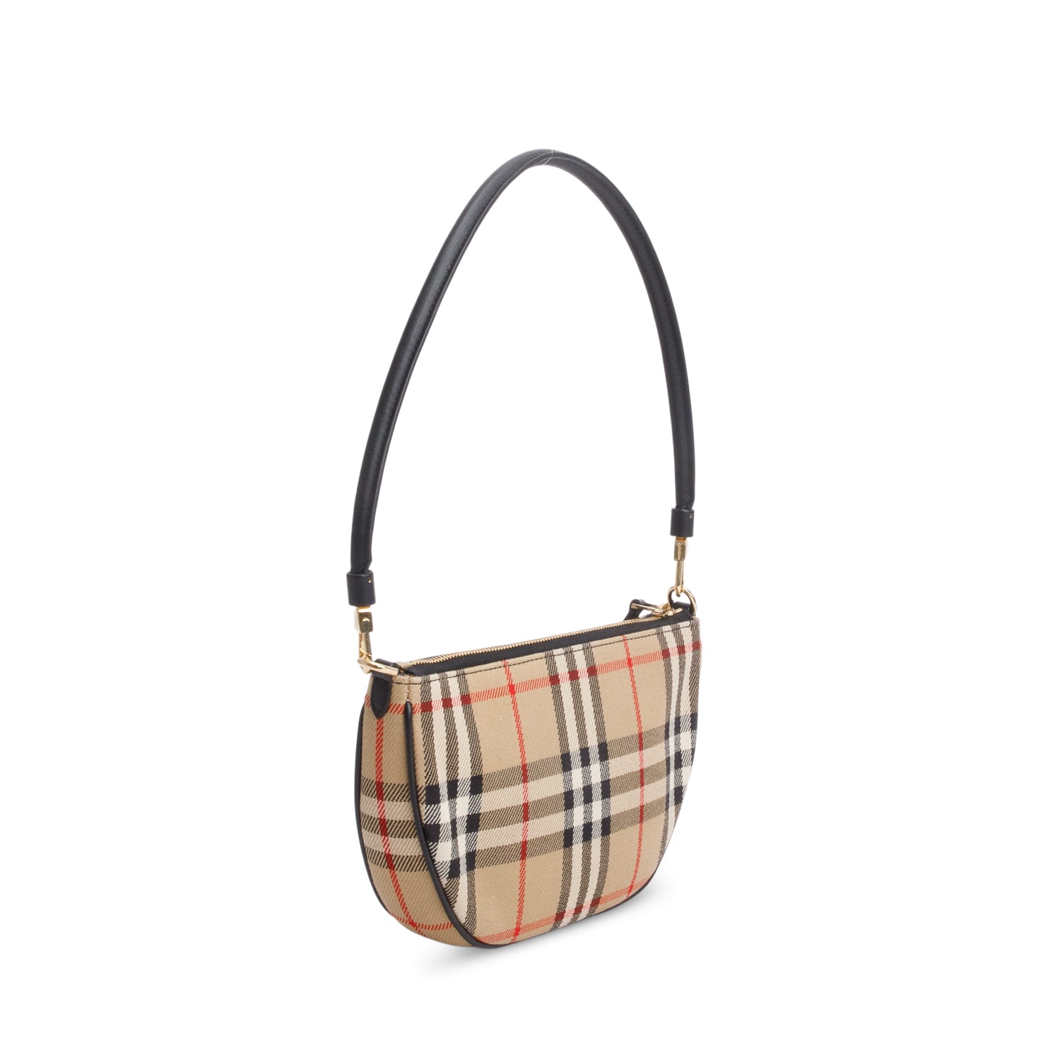 Burberry Beige Vintage Check Calfskin Olympia Slim Pouch