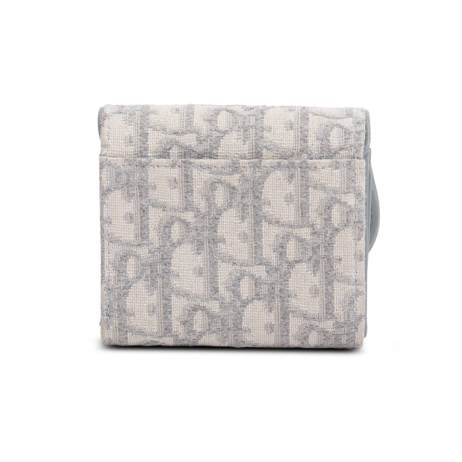 Christian Dior 2023 Grey Oblique Saddle Bloom Card Holder