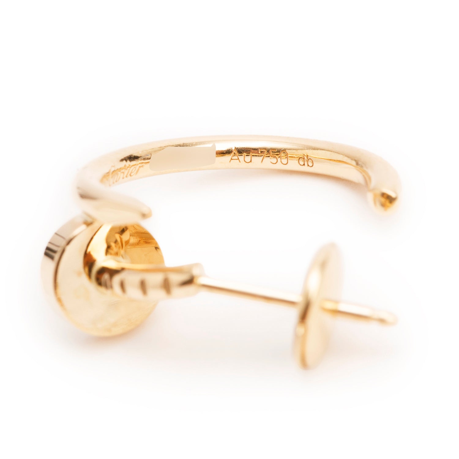 Cartier 18k Yellow Gold Juste un Clou Hoop Earrings, Small Model