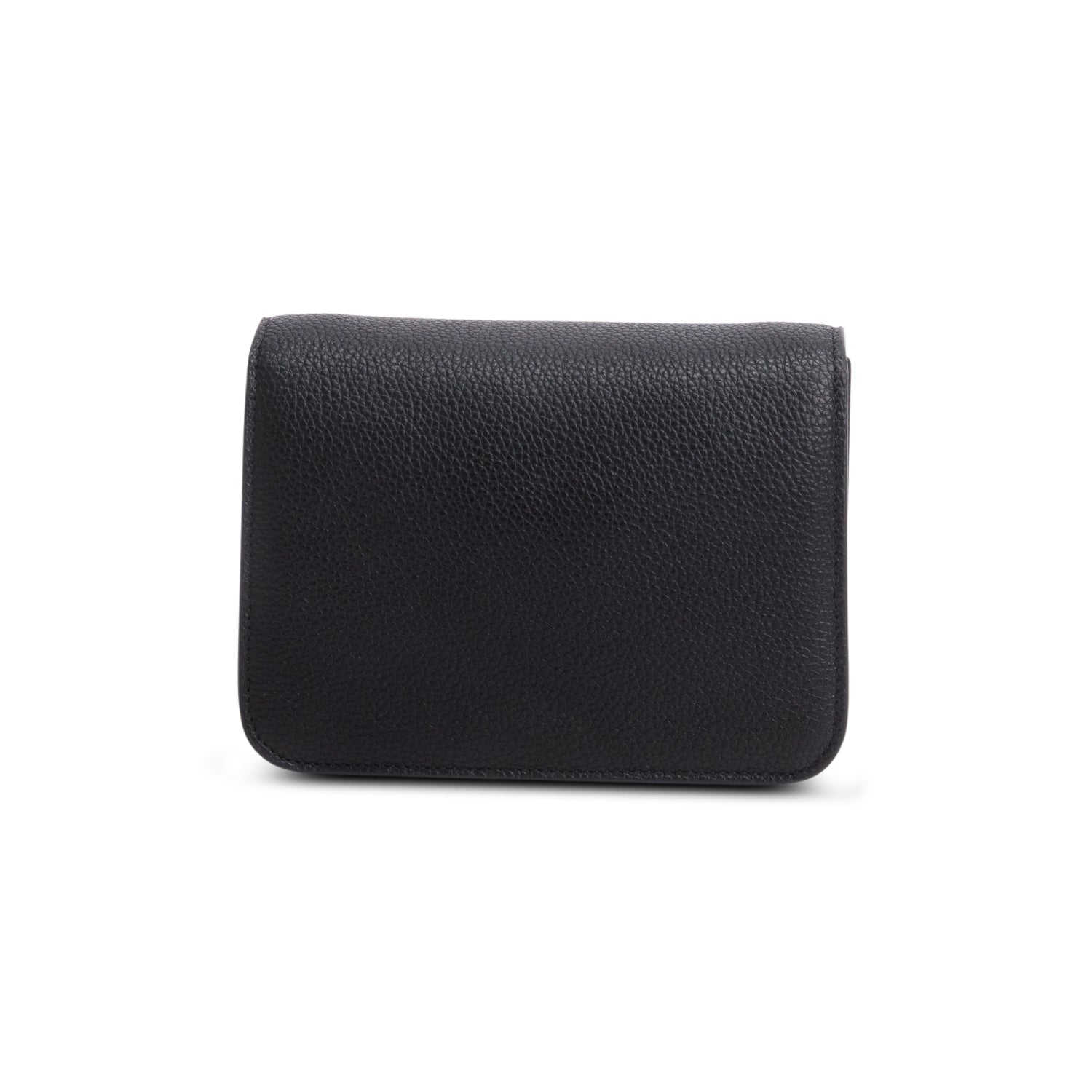 Ferragamo Black Pebbled Leather Vara Bow Crossbody Bag