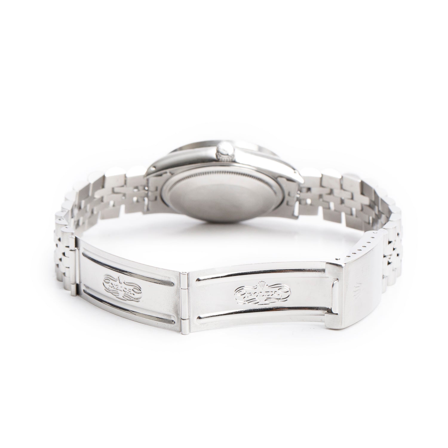 Rolex Stainless Steel Oyster Perpetual Engine Turned Bezel Air King 34 MM Watch Black Dial 14010