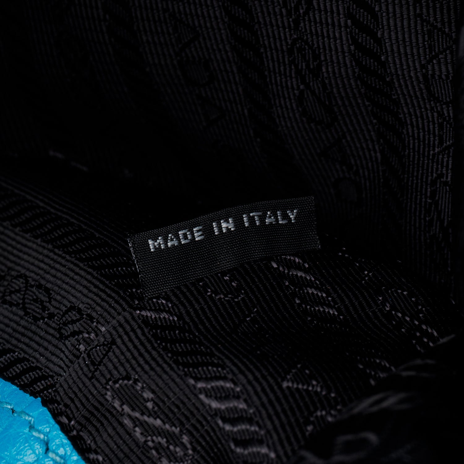 Prada Blue Vitello Daino Convertible Tote w/ Strap