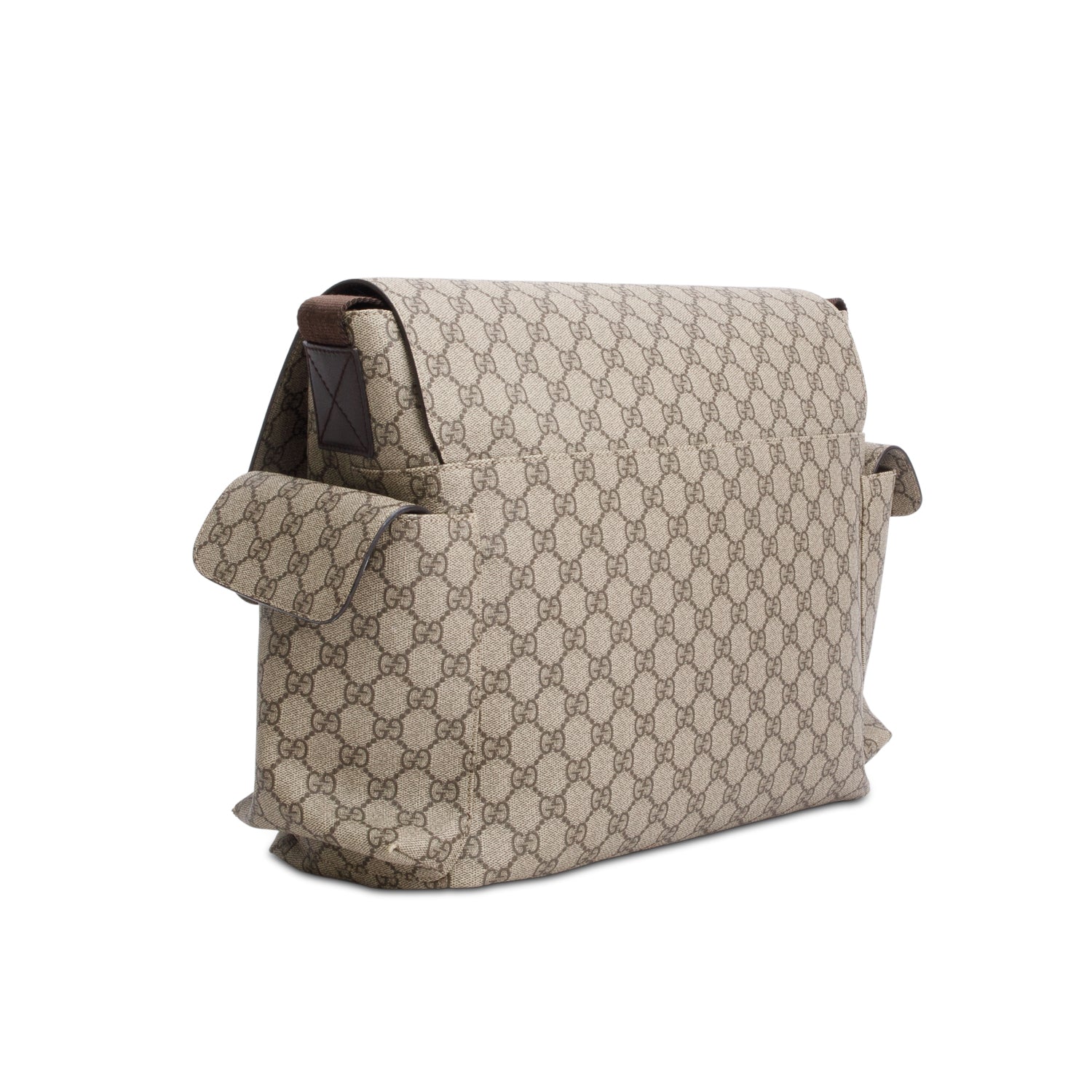 Gucci Beige GG Supreme Monogram Large Diaper Bag