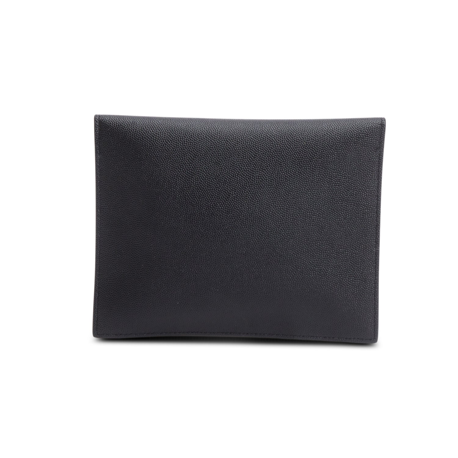 Saint Laurent Black Grain de Poudre Envelope Pouch