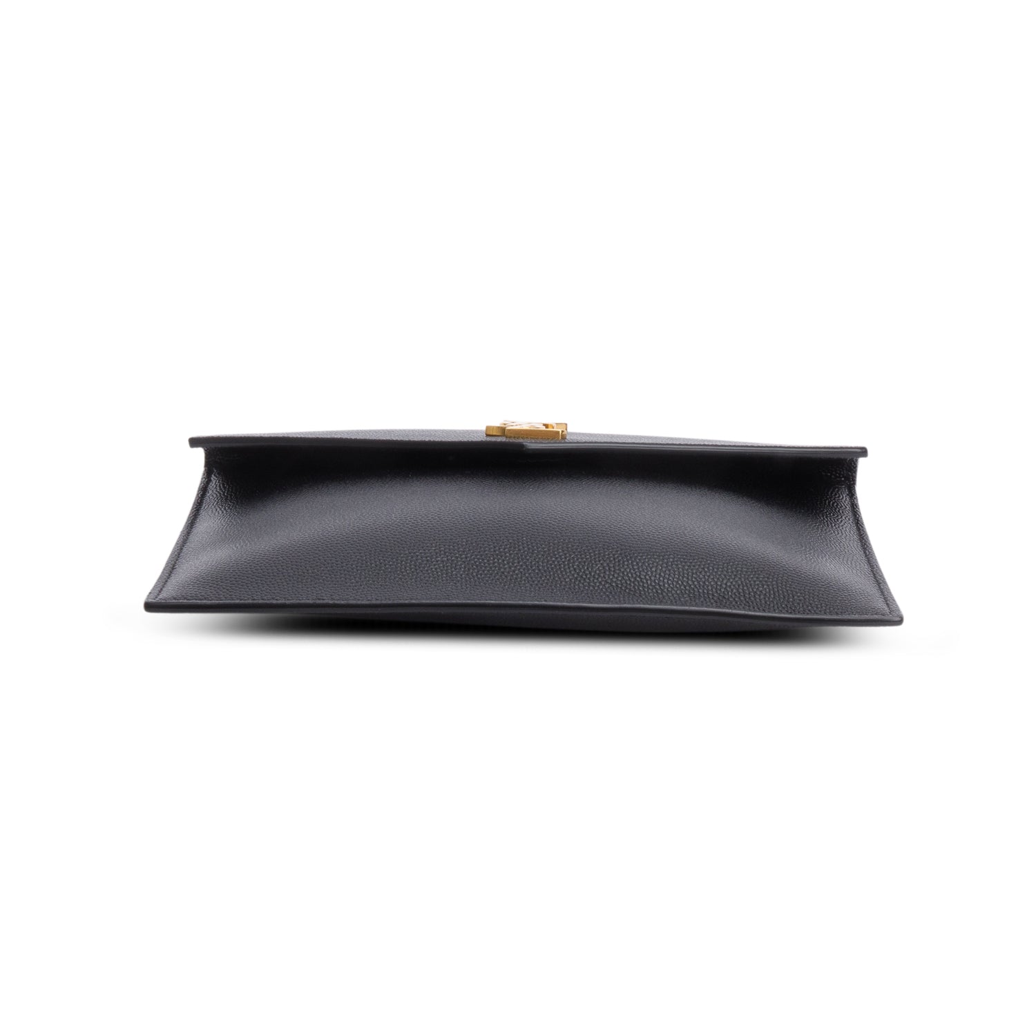Saint Laurent Black Grain de Poudre Envelope Pouch