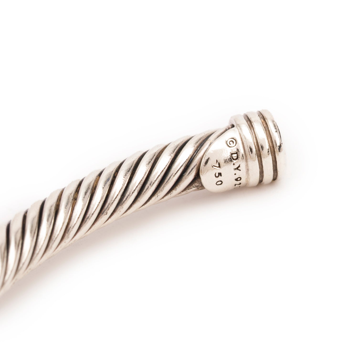 David Yurman Sterling Silver & 18k Yellow Gold X Classic 4 MM Cable Bracelet