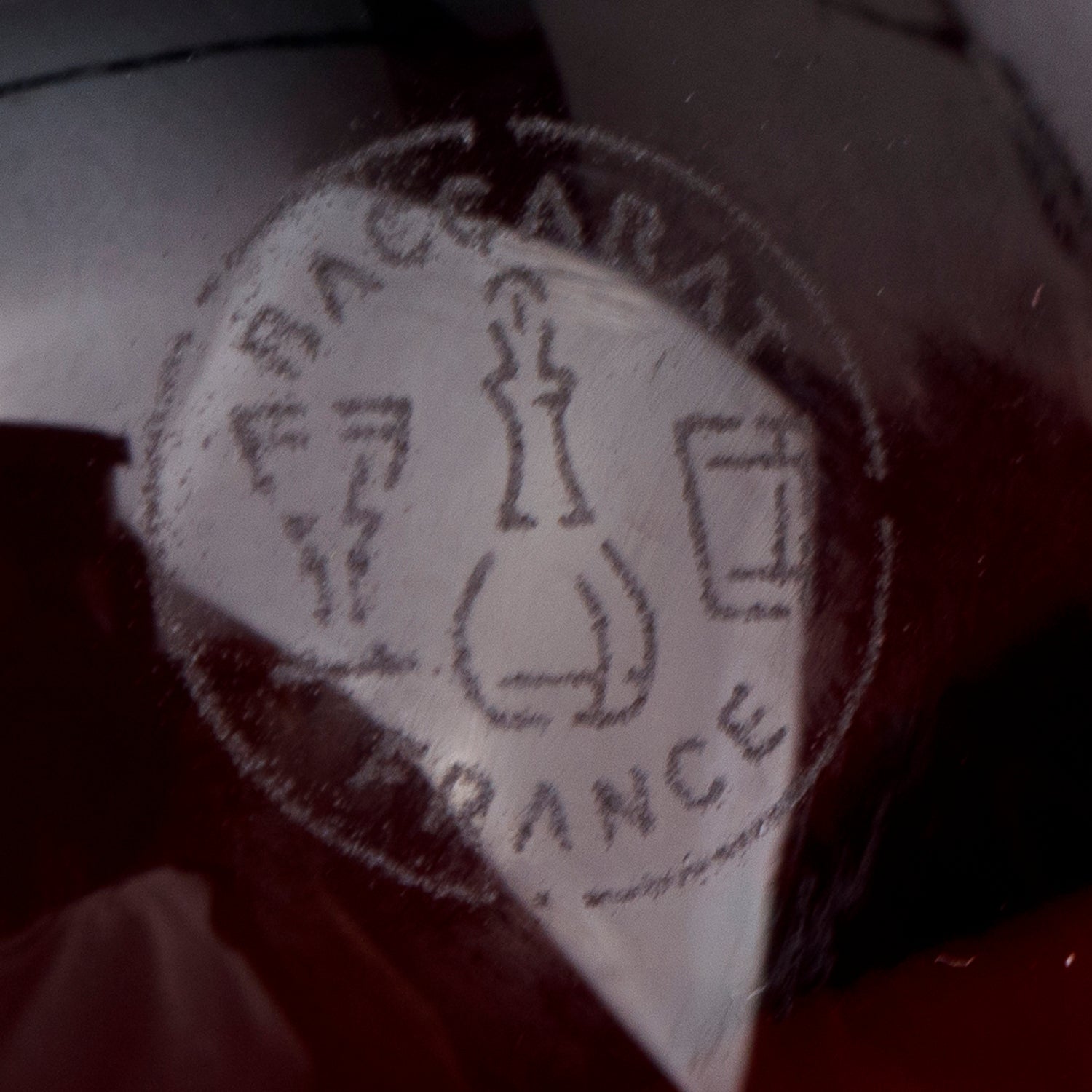 Baccarat Red Crystal Puffy Heart Paperweight w/ Box