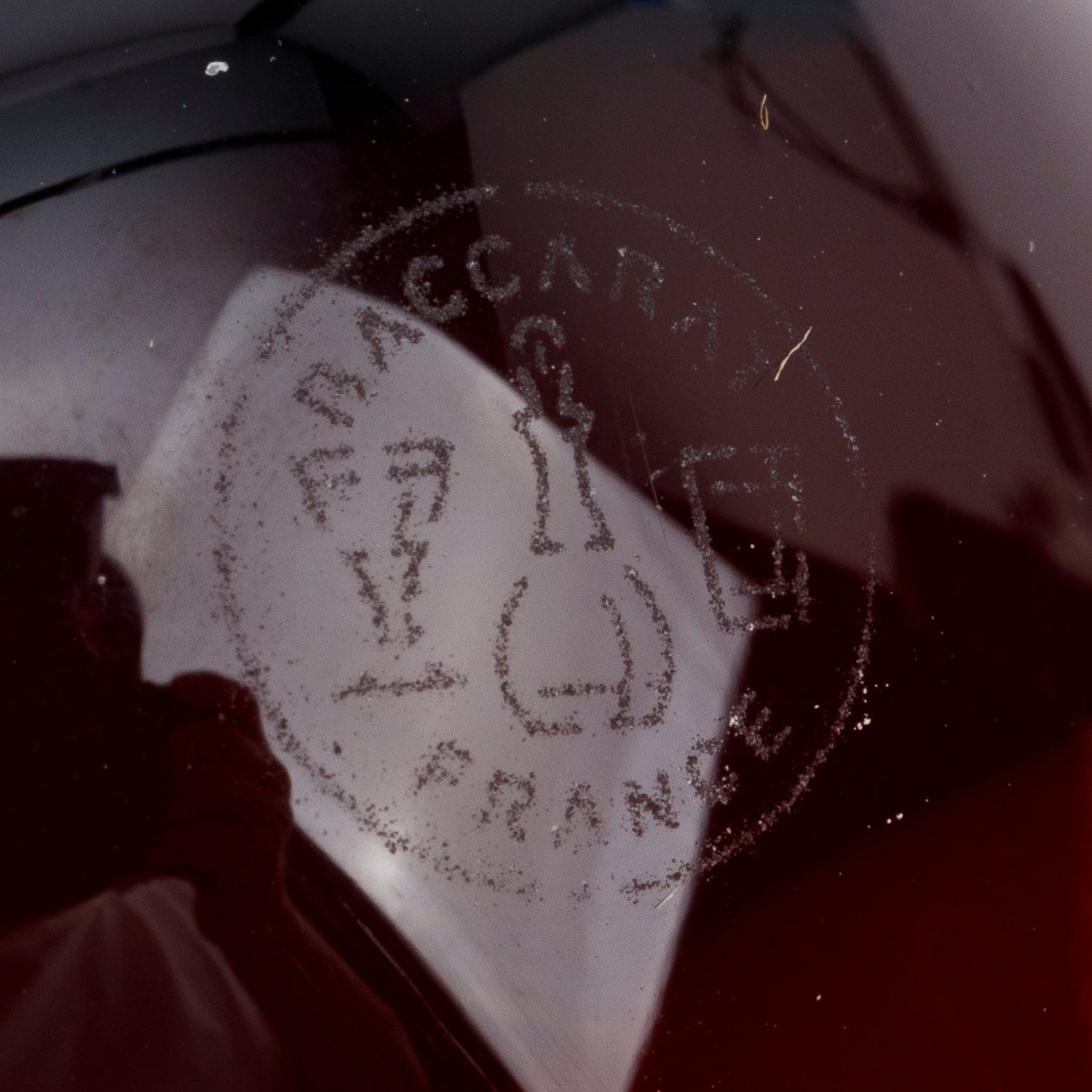 Baccarat Red Crystal Puffy Heart Paperweight w/ Box