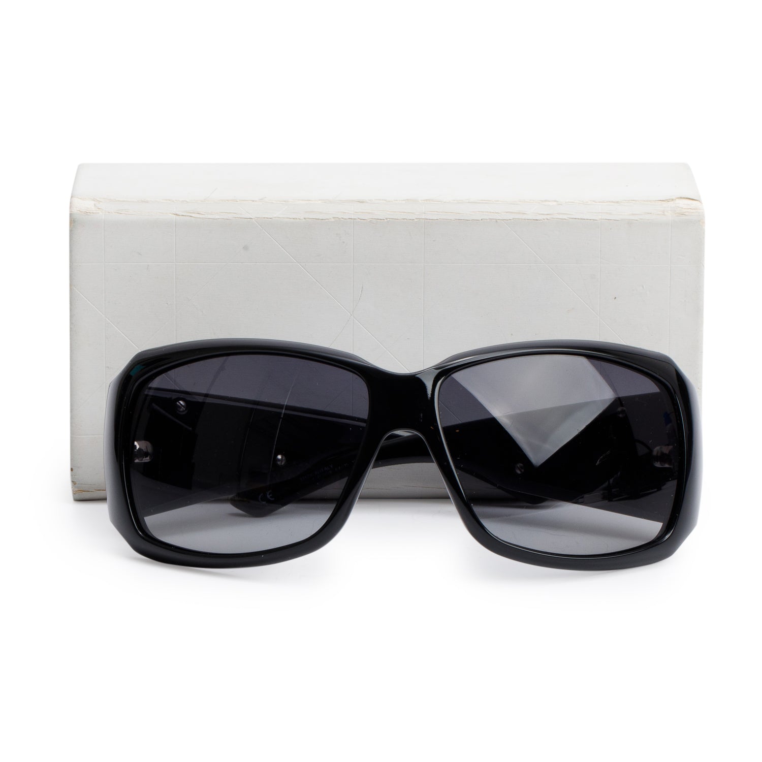 Christian Dior D2895 Black Acetate Strassy Sunglasses w/ Case