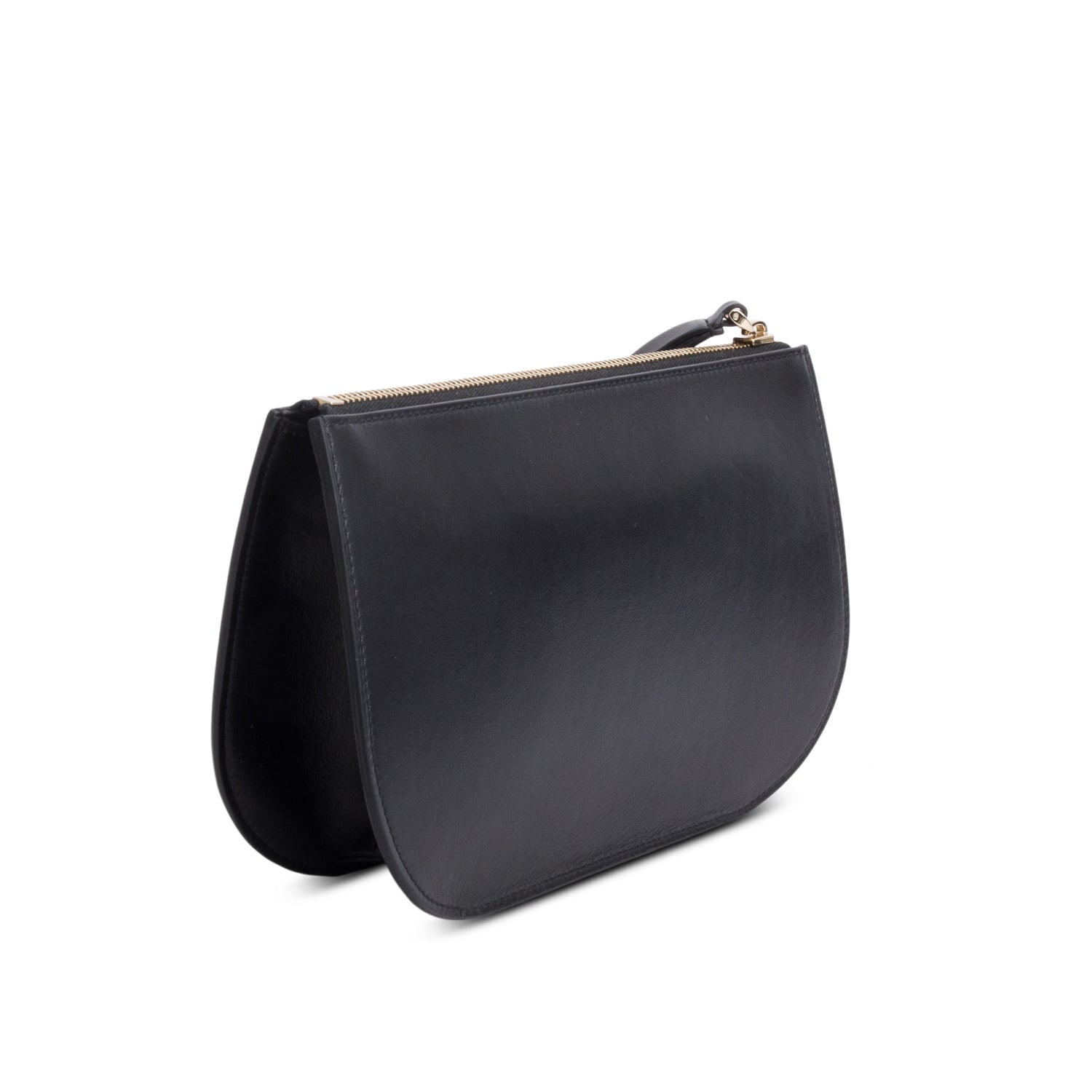 Valentino Gravani Black Leather VLogo Pouch