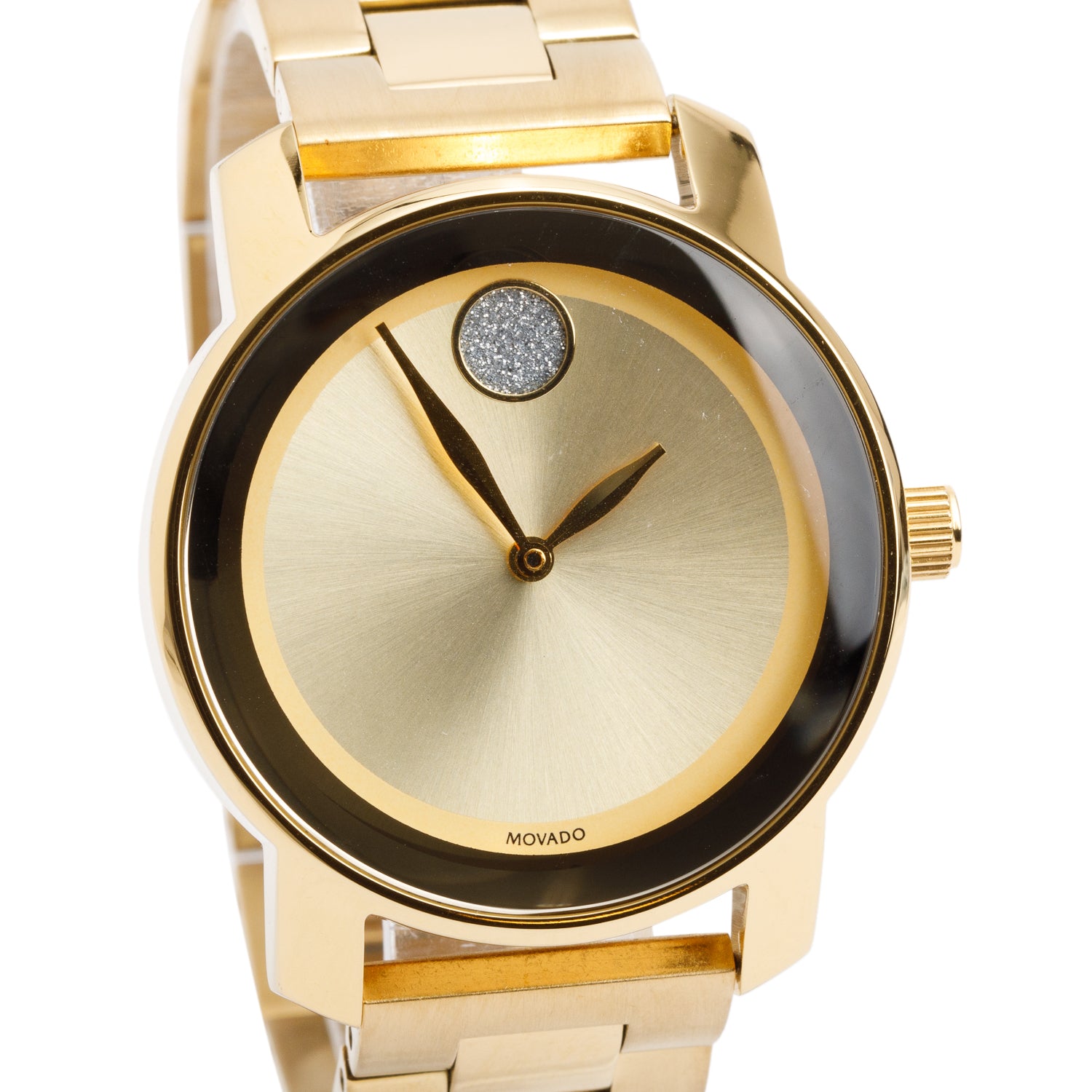 Movado Gold Plated Stainless Steel Bold Evolution 36 MM Quartz Watch