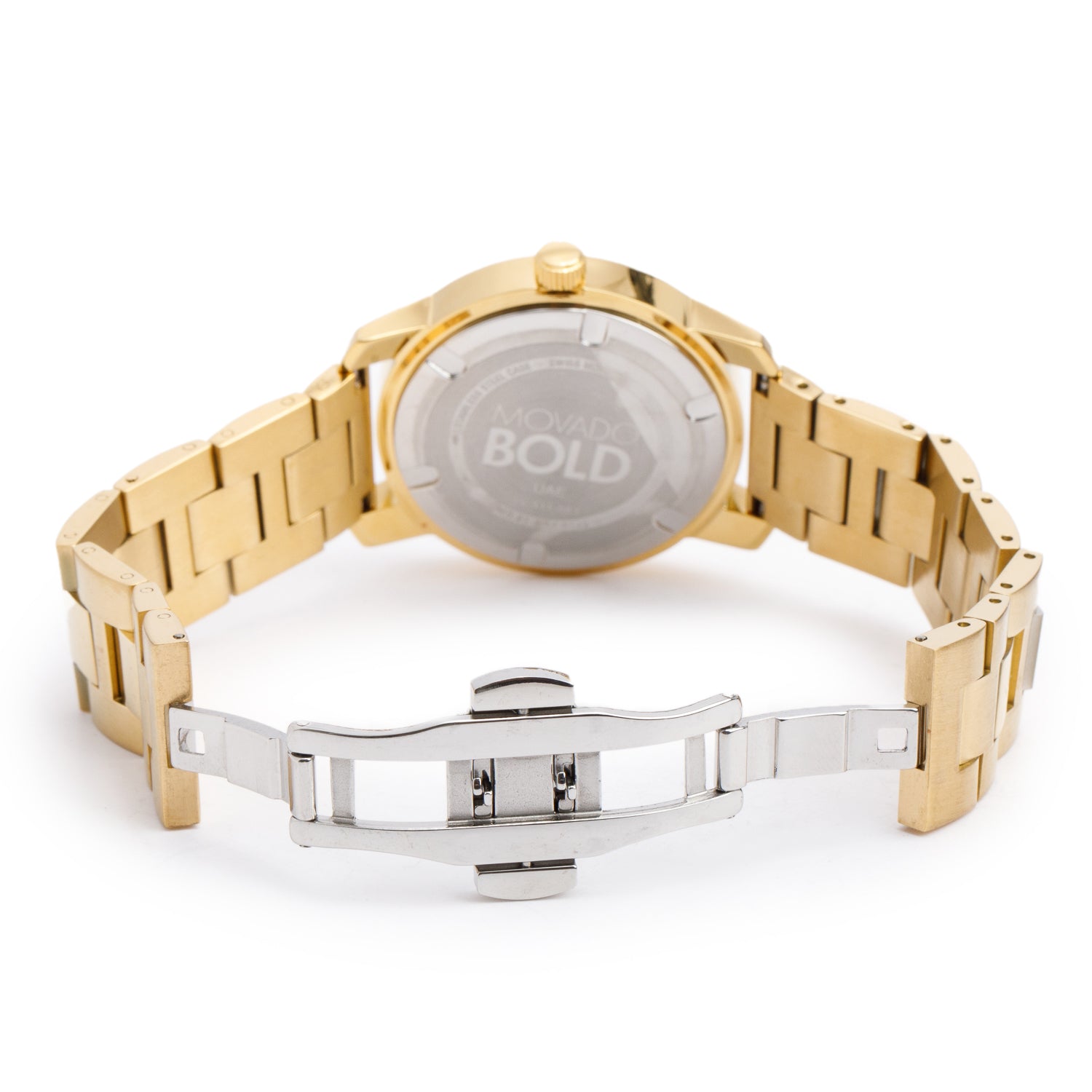 Movado Gold Plated Stainless Steel Bold Evolution 36 MM Quartz Watch