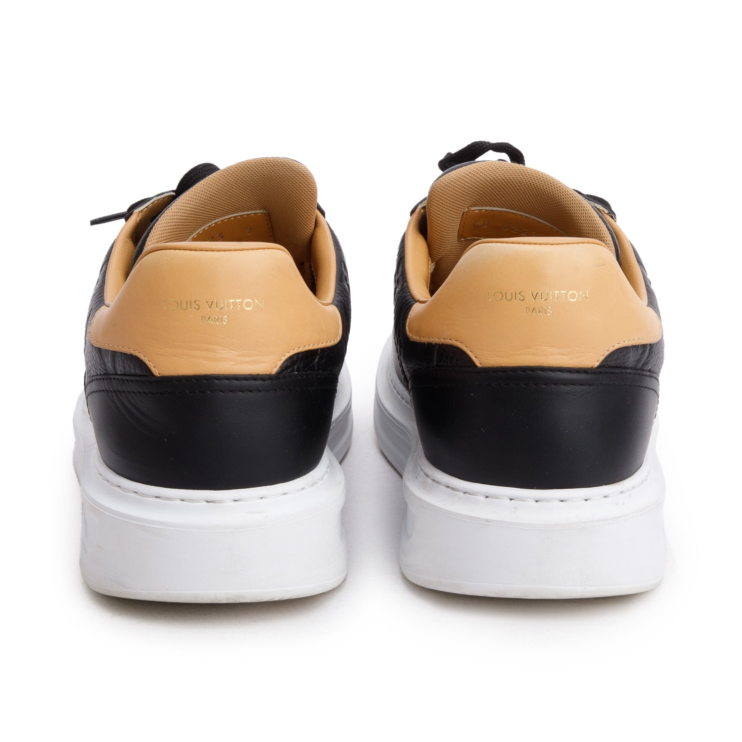 Louis Vuitton 2023 Black Monogram Embosssed Leather Beverly Hills Sneakers, Men's Size 9