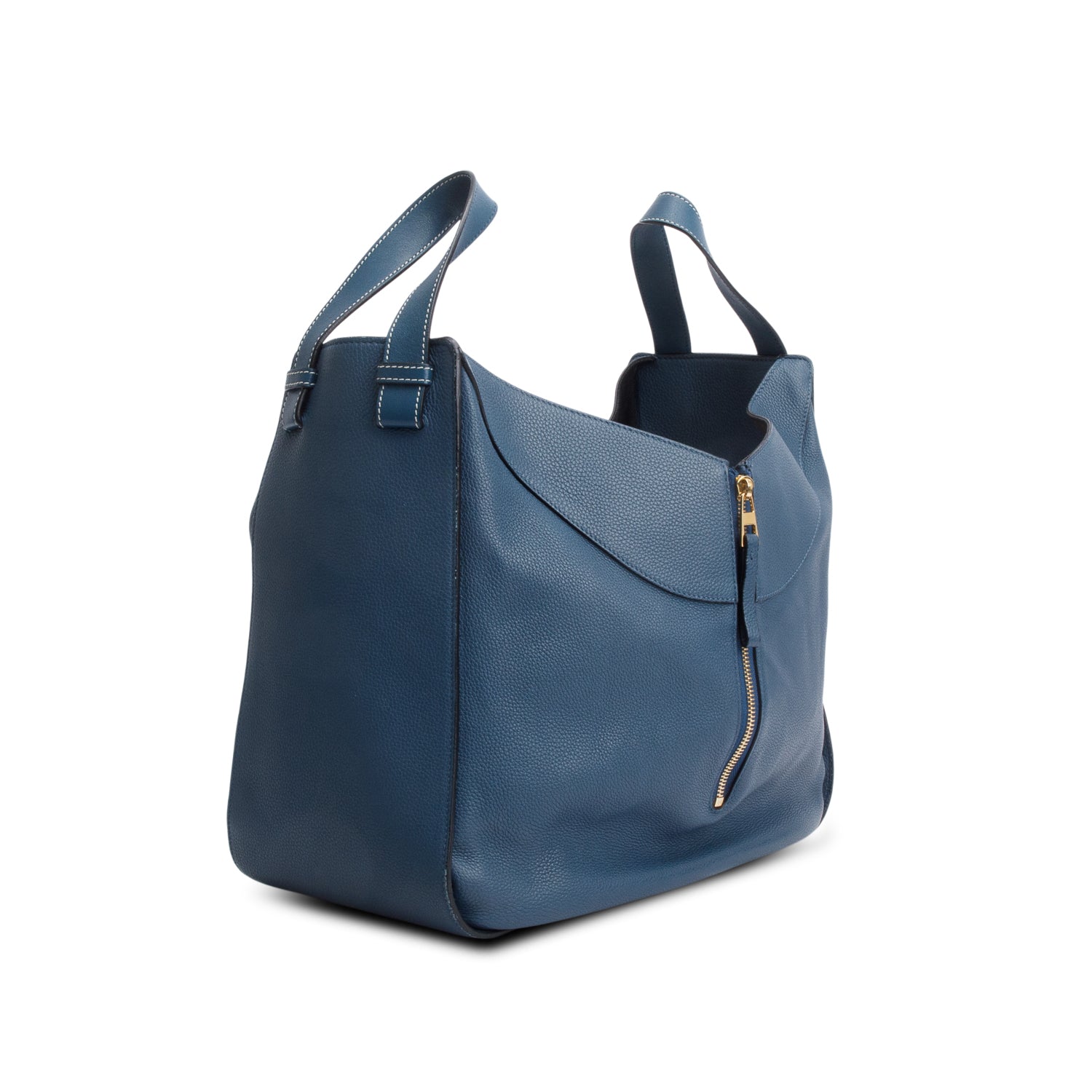 Loewe Blue Calfskin Leather Medium Hammock Bag