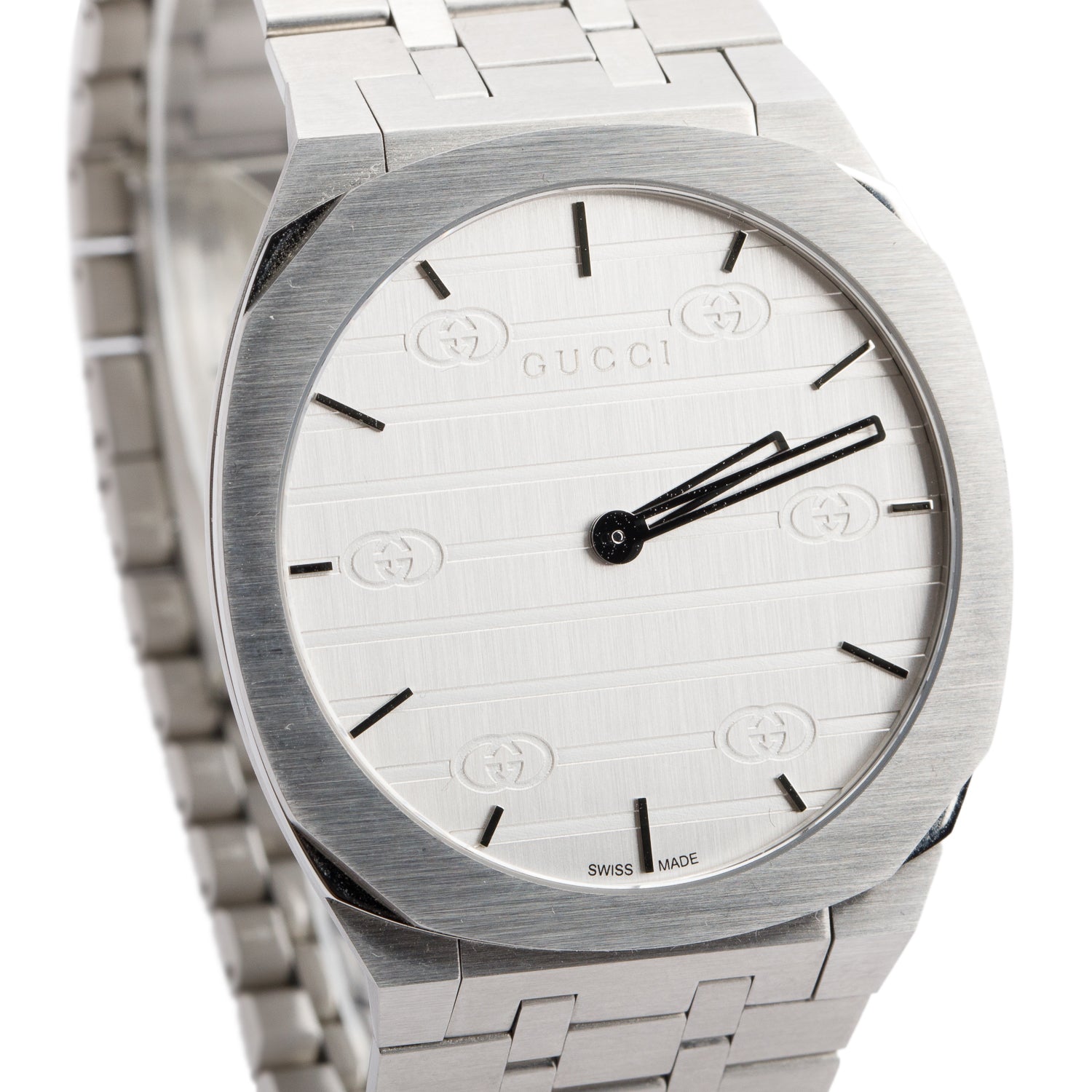 Gucci 2022 Stainless Steel 25H 38 MM Quartz Watch w/ Box & Receipt