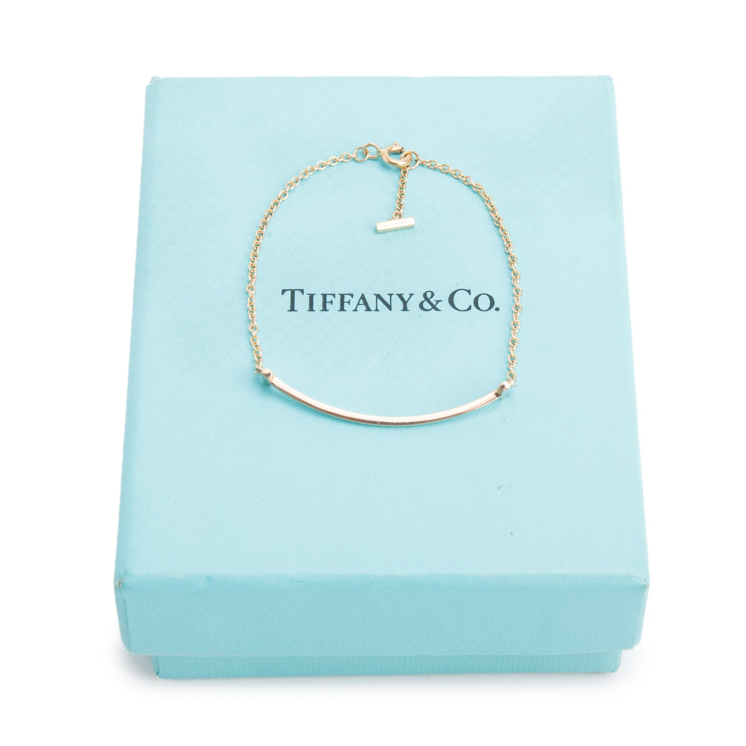 Tiffany & Co. 2023 18k Yellow Gold T Smile Bracelet w/ Box & Receipt