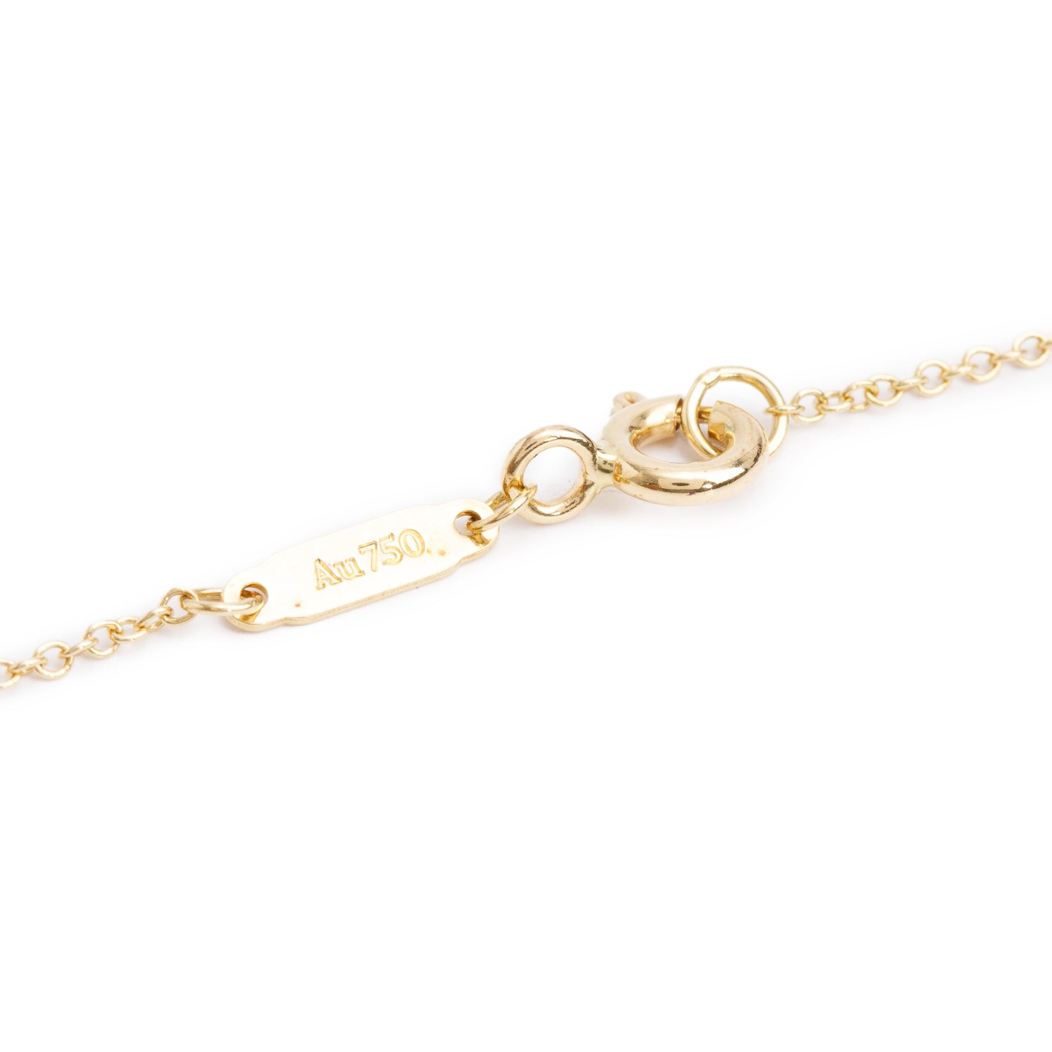 Tiffany & Co. 18k Yellow Gold Mini Infinity Pendant Necklace w/ Box
