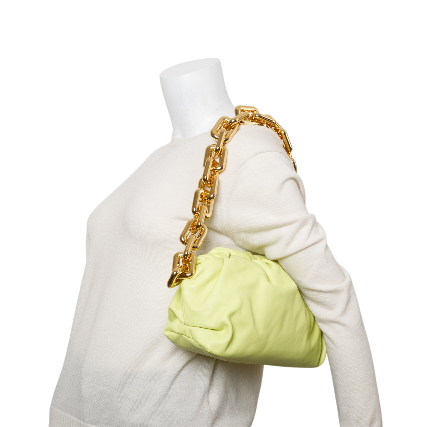 Bottega Veneta Green Nappa Leather The Chain Pouch