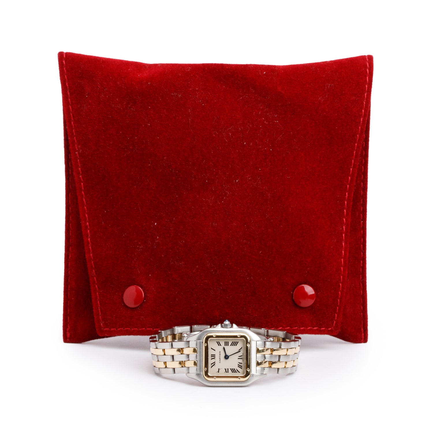 Cartier Stainless Steel & 18k Yellow Gold Panthere de Cartier Watch, Small Model, White Dial 1120