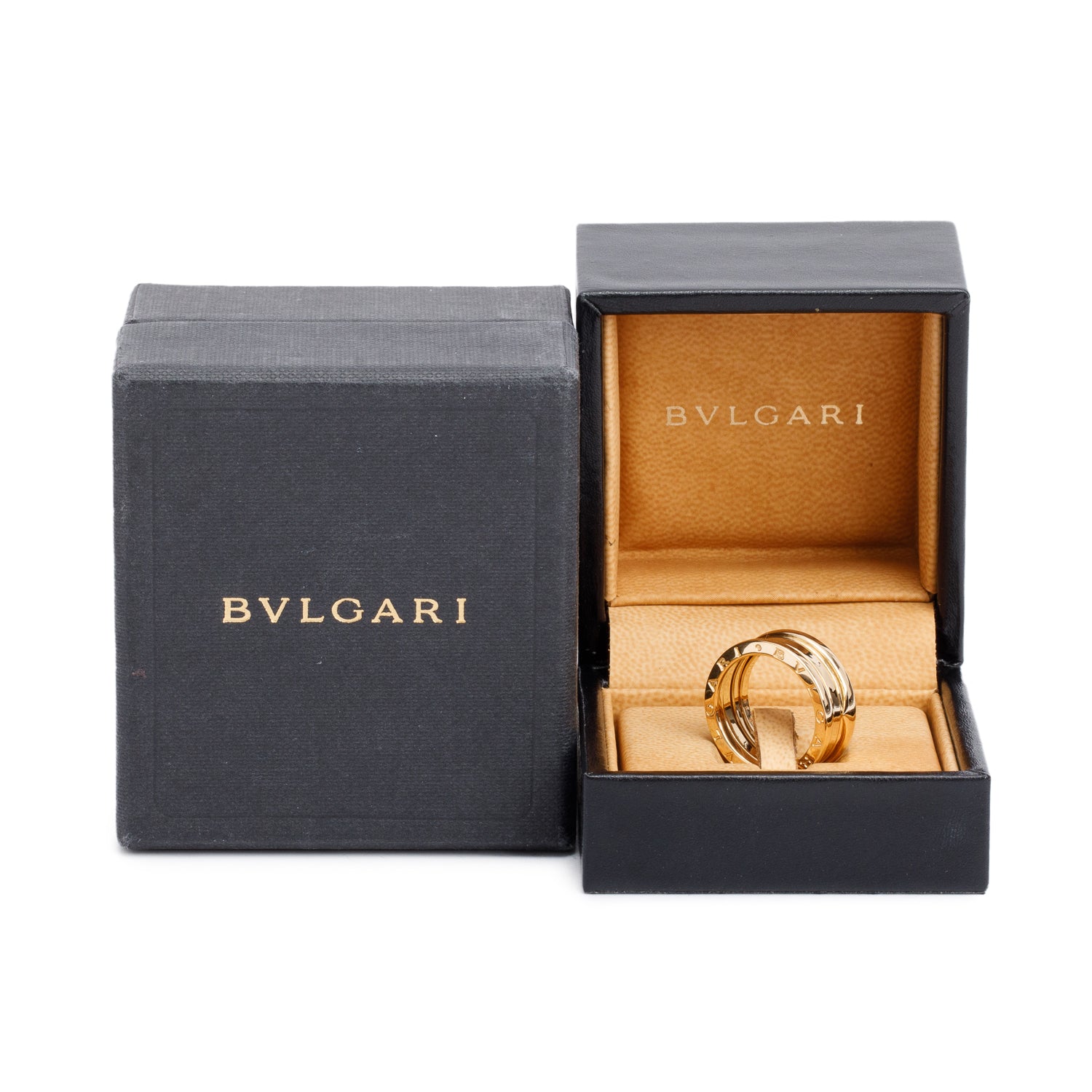 BVLGARI 18k Yellow Gold B.Zero1 3-Band Ring, Size 55 7 w/ Box