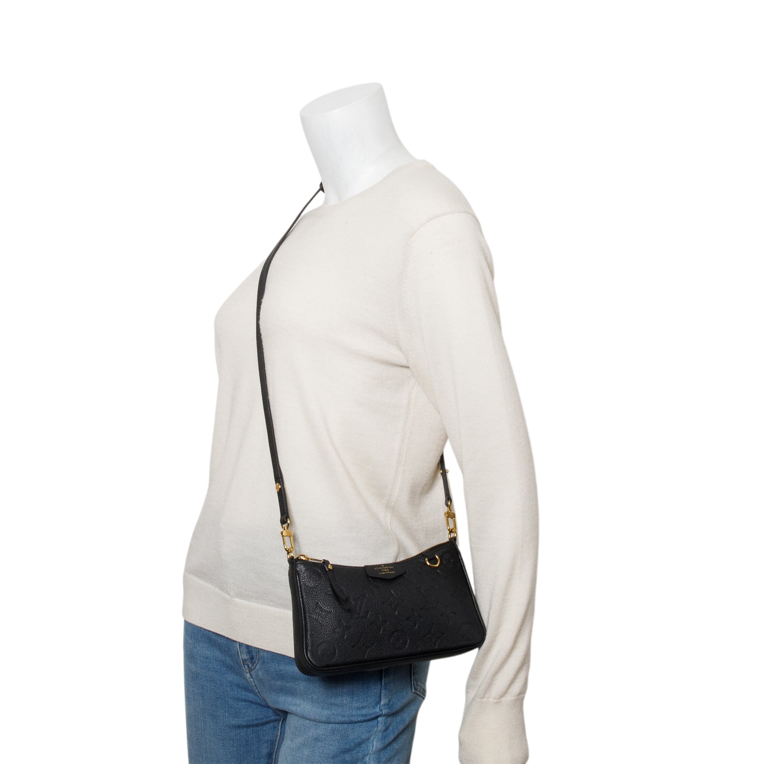 Louis Vuitton 2022 Black Empreinte Easy Pouch On Strap w/ Box & Receipt