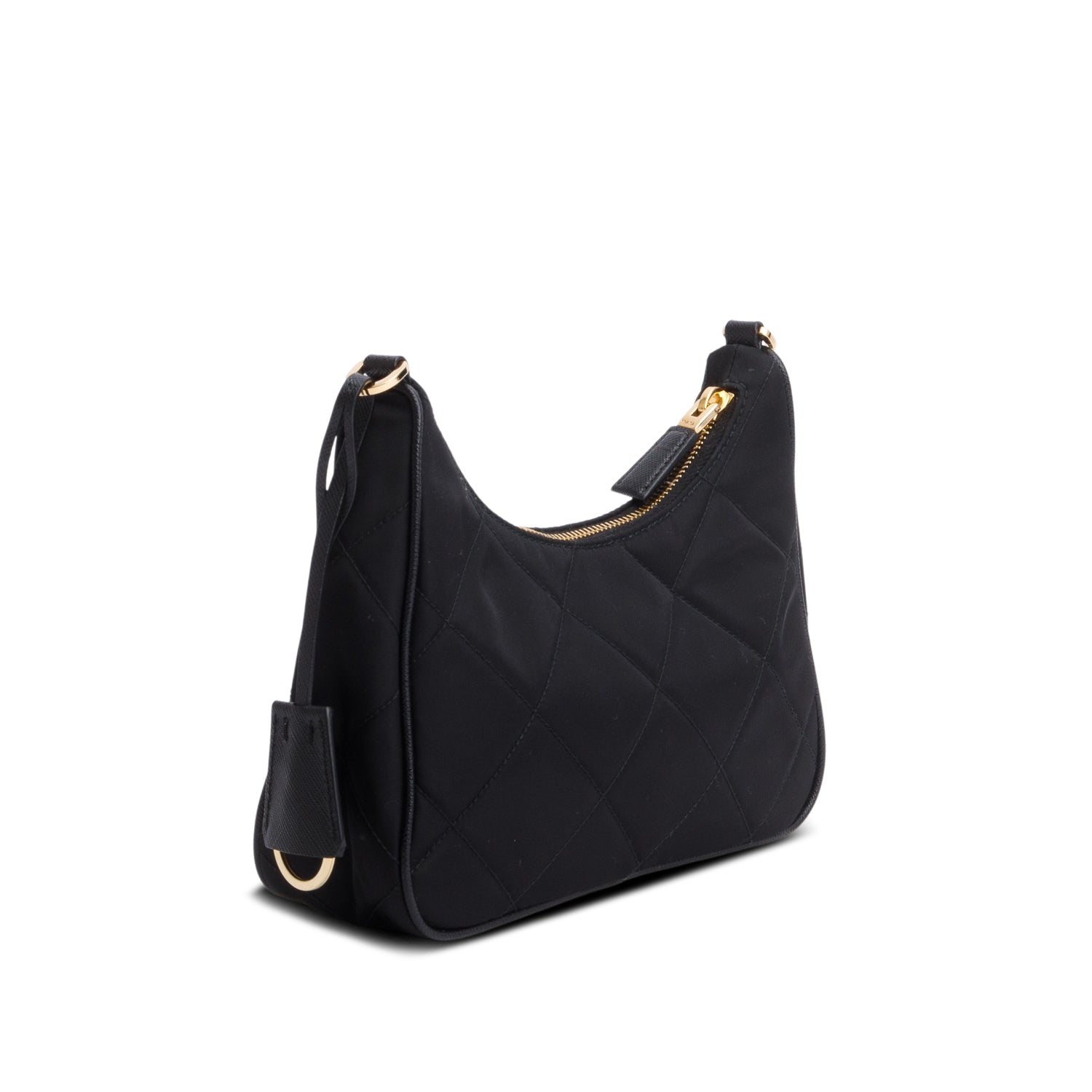 Prada Black Re-Nylon Quilted Re-Edition 1995 Chaine Shoulder Bag