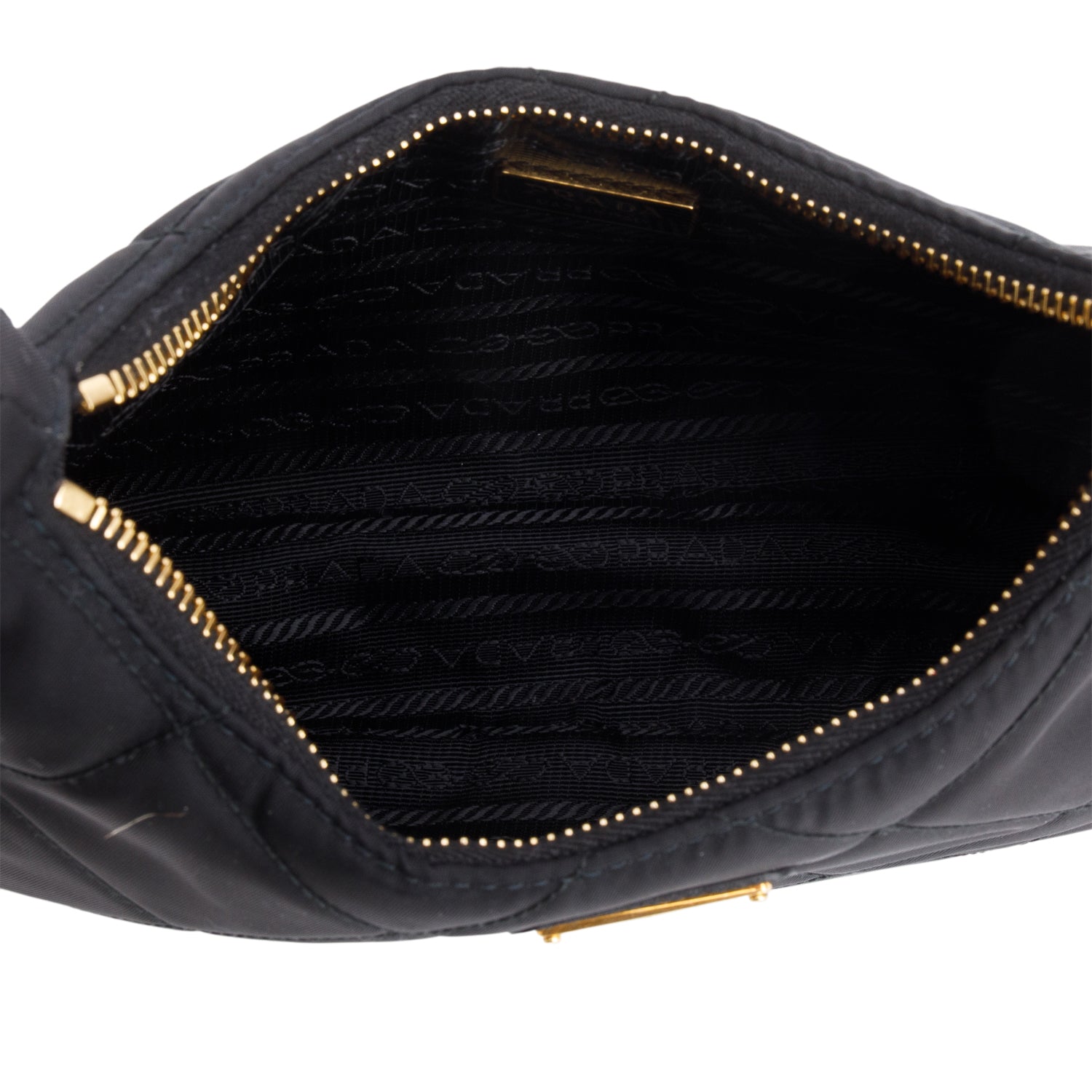 Prada Black Re-Nylon Quilted Re-Edition 1995 Chaine Shoulder Bag