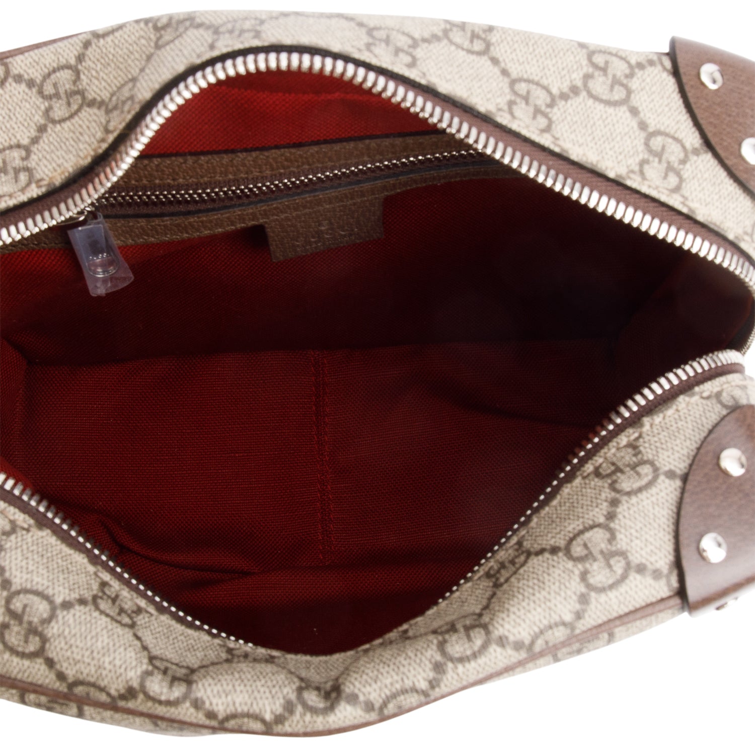 Gucci GG Supreme Monogram Textured Dollar Calfskin Soft Trunk Messenger Bag