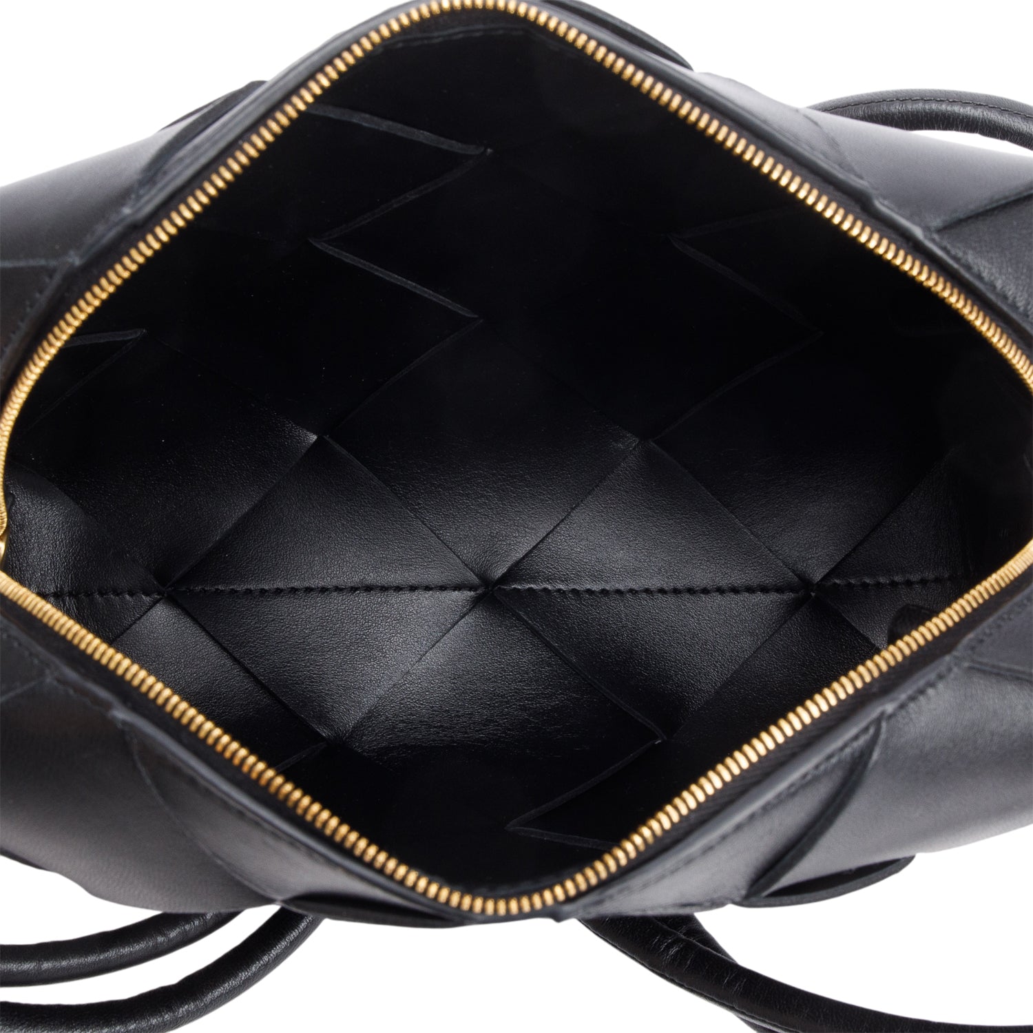 Bottega Veneta Black Lambskin Maxi Intrecciato Small Cassette Camera Bag