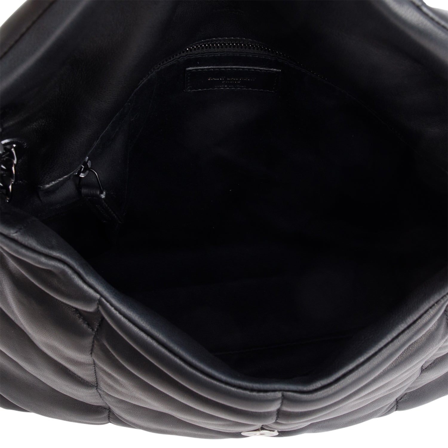 Saint Laurent 2021 Black Nappa Leather Medium Puffer Loulou Shoulder Bag