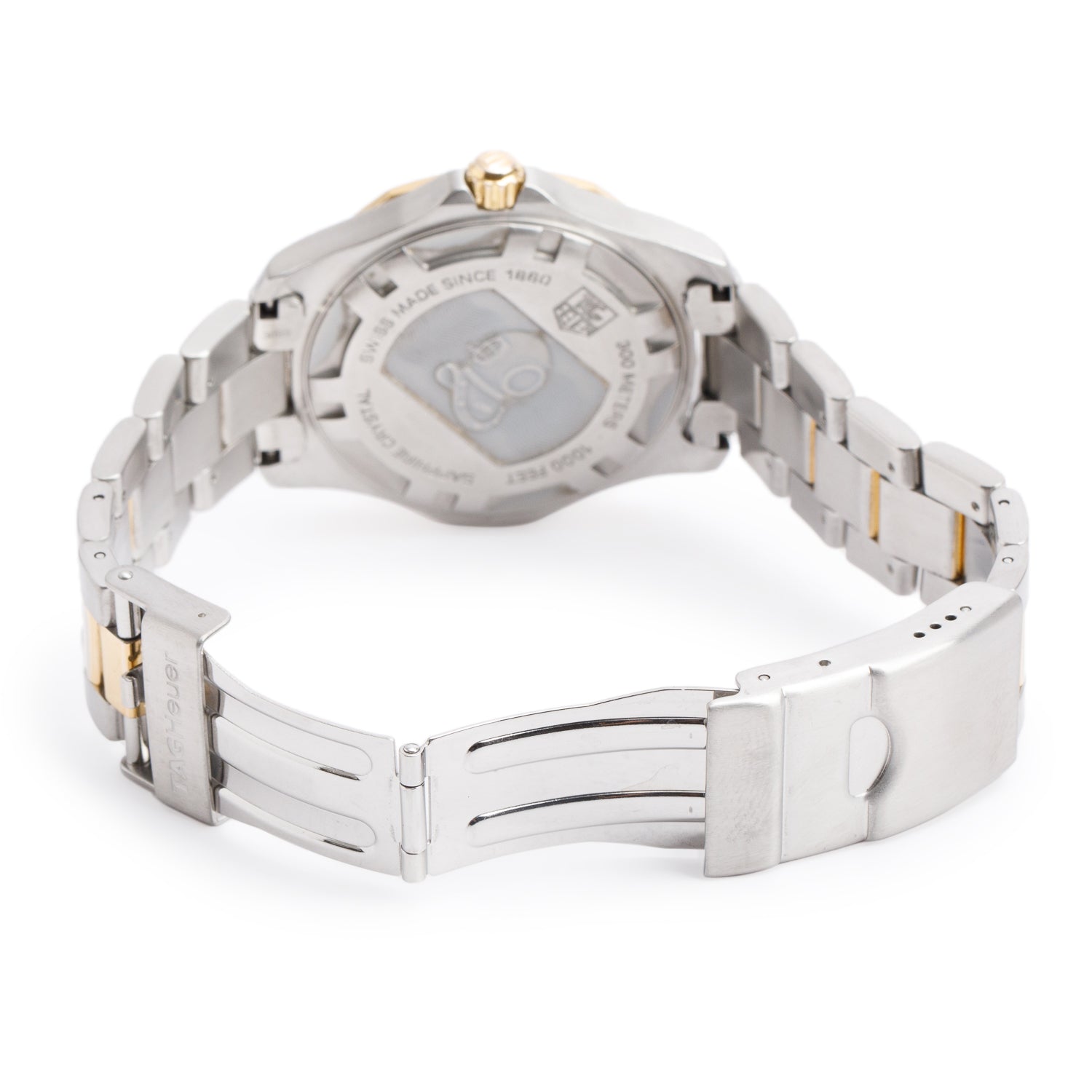 Tag Heuer Two-Tone Stainless Steel Aquaracer 39 MM Watch Blue Dial WAB1120 w/ Box & Papers