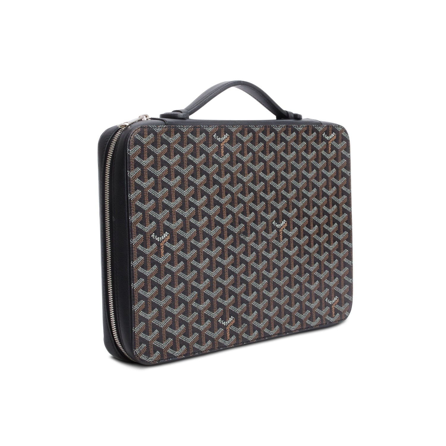 Goyard 2020 Black Goyardine Universal Companion Portfolio w/ Box