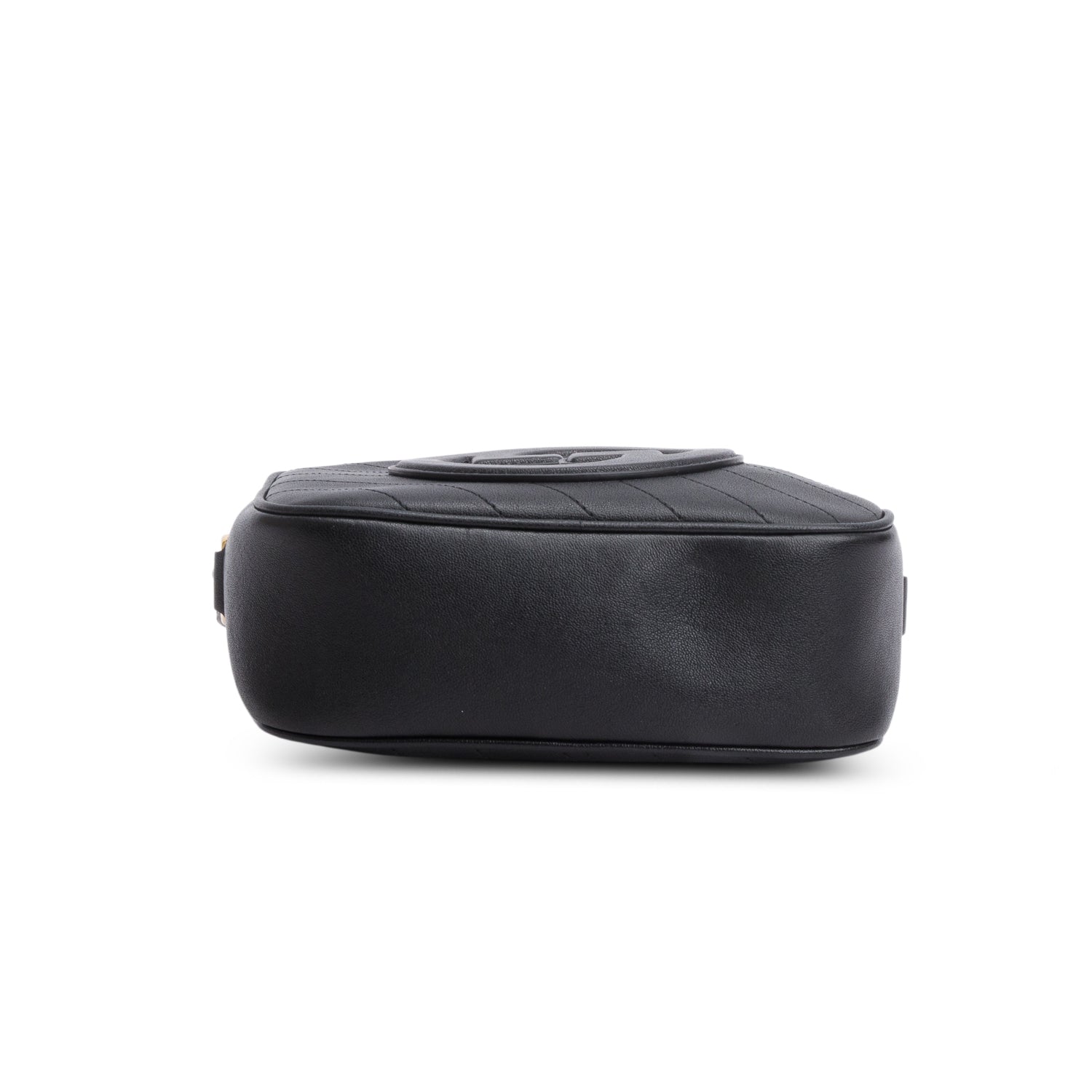 Gucci Black Calfskin Diagonal Stitched Small Blondie Shoulder Bag w/ Box