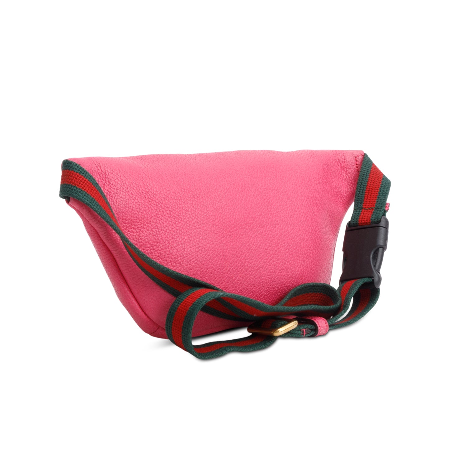 Gucci Pink Calfskin Leather Logo Print Small Belt Bag