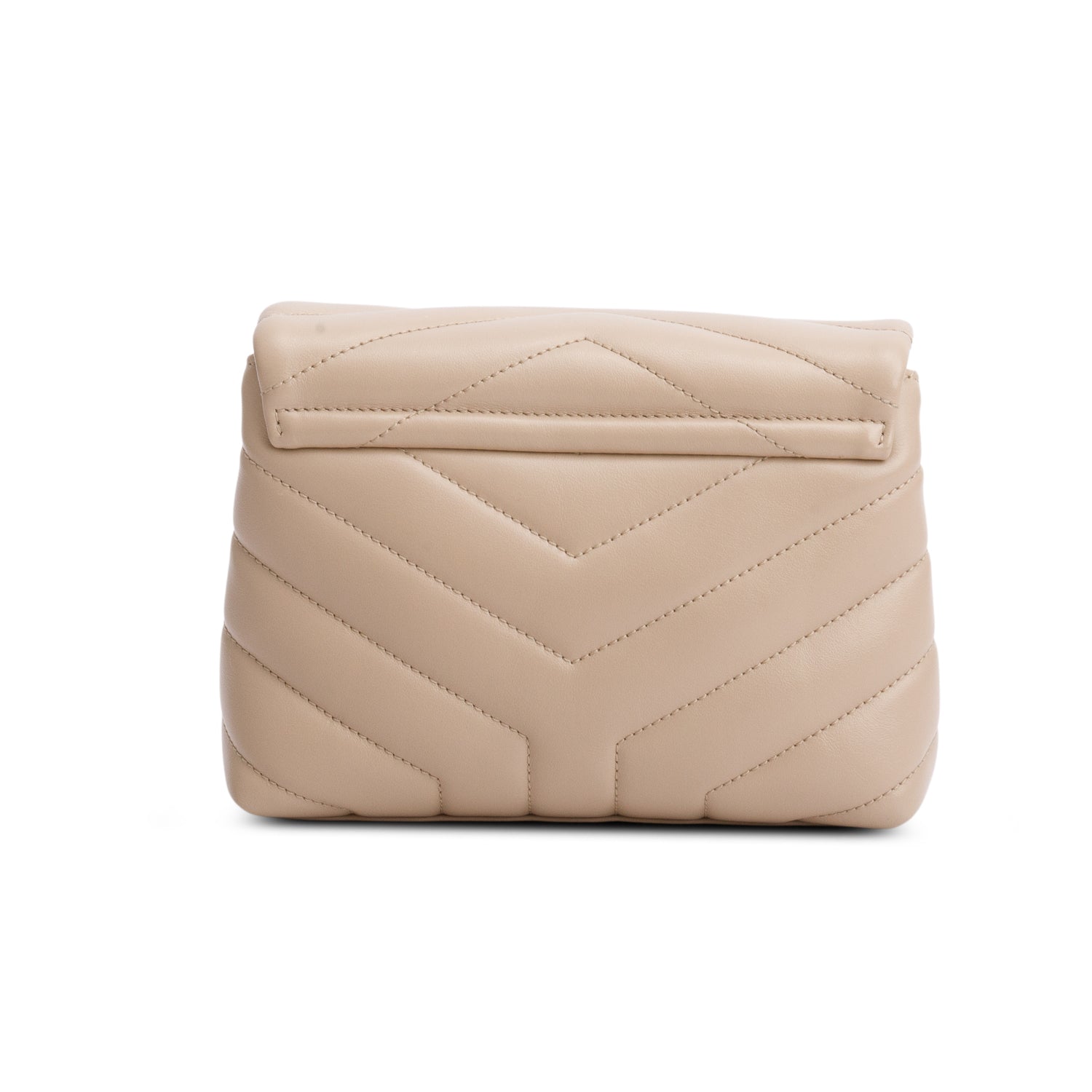 Saint Laurent Beige Monogram Matelasse Toy Loulou Crossbody Bag
