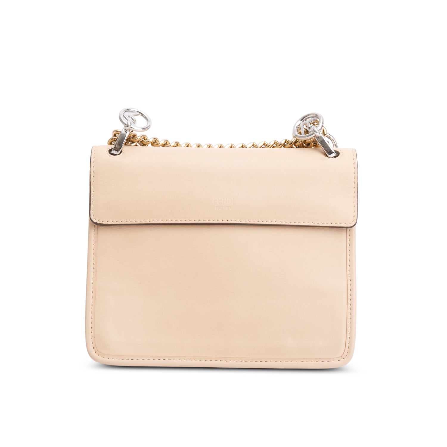 Fendi Beige Vitello Century Opaco F is Fendi Small Kan I Shoulder Bag