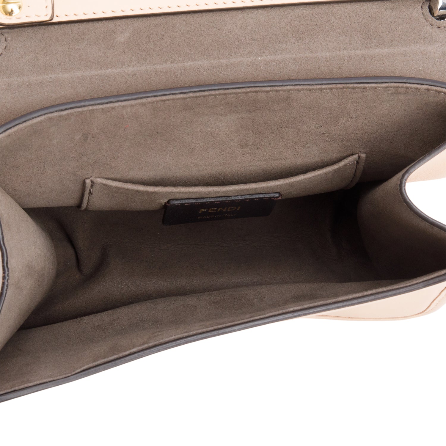 Fendi Beige Vitello Century Opaco F is Fendi Small Kan I Shoulder Bag