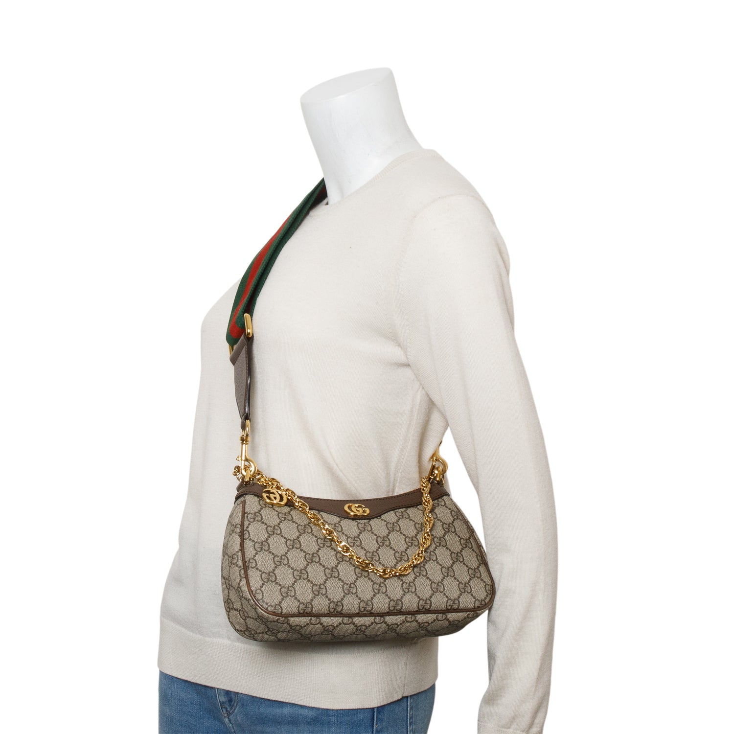 Gucci GG Supreme Ophidia Small Shoulder Bag w/ Straps