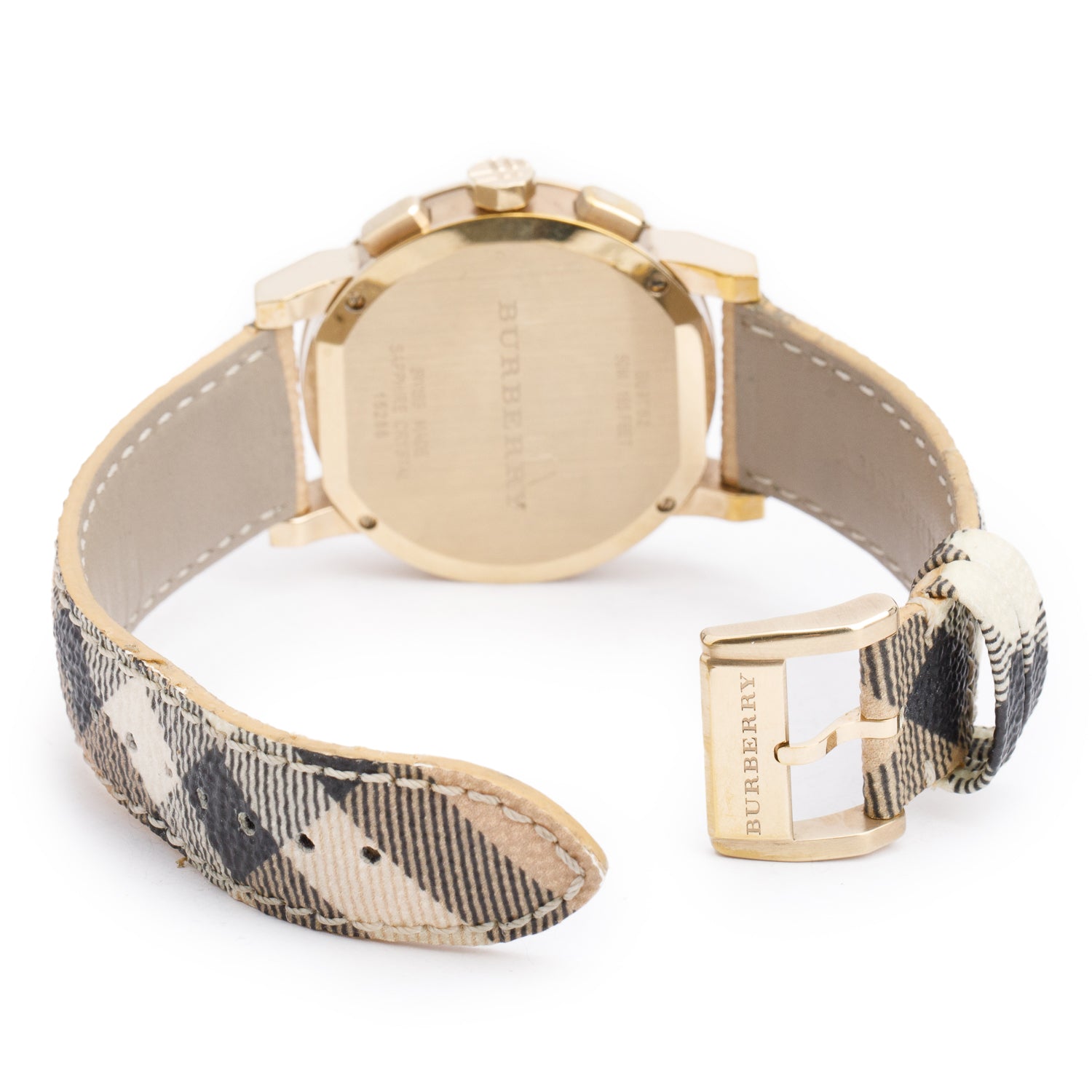 Burberry Gold-Plated Stainless Steel BU9752 38 MM The City Chronograph Quartz Watch w/ Box