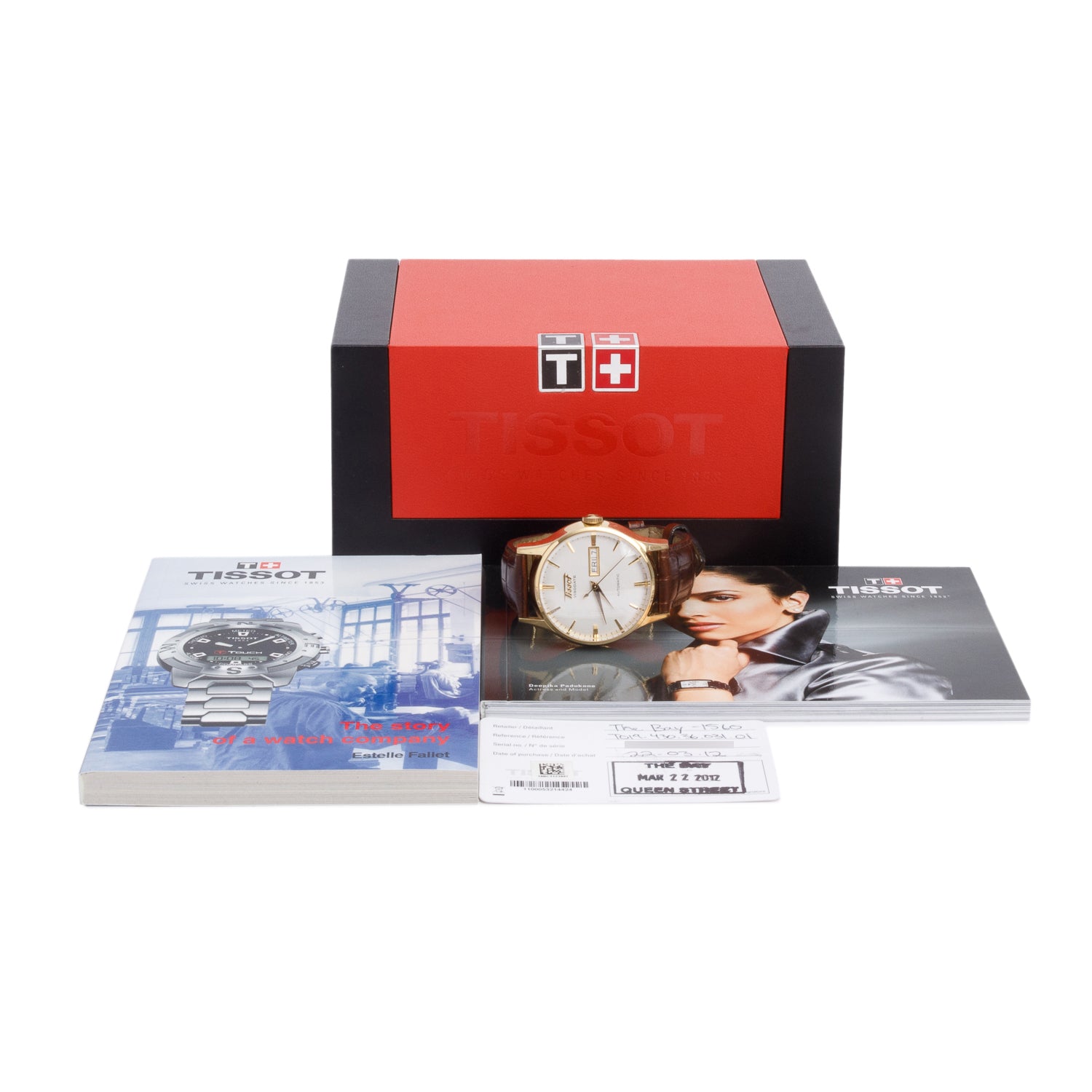 Tissot Gold-Plated Stainless Steel Heritage Visodate 40 MM Automatic Watch w/ Box & Papers