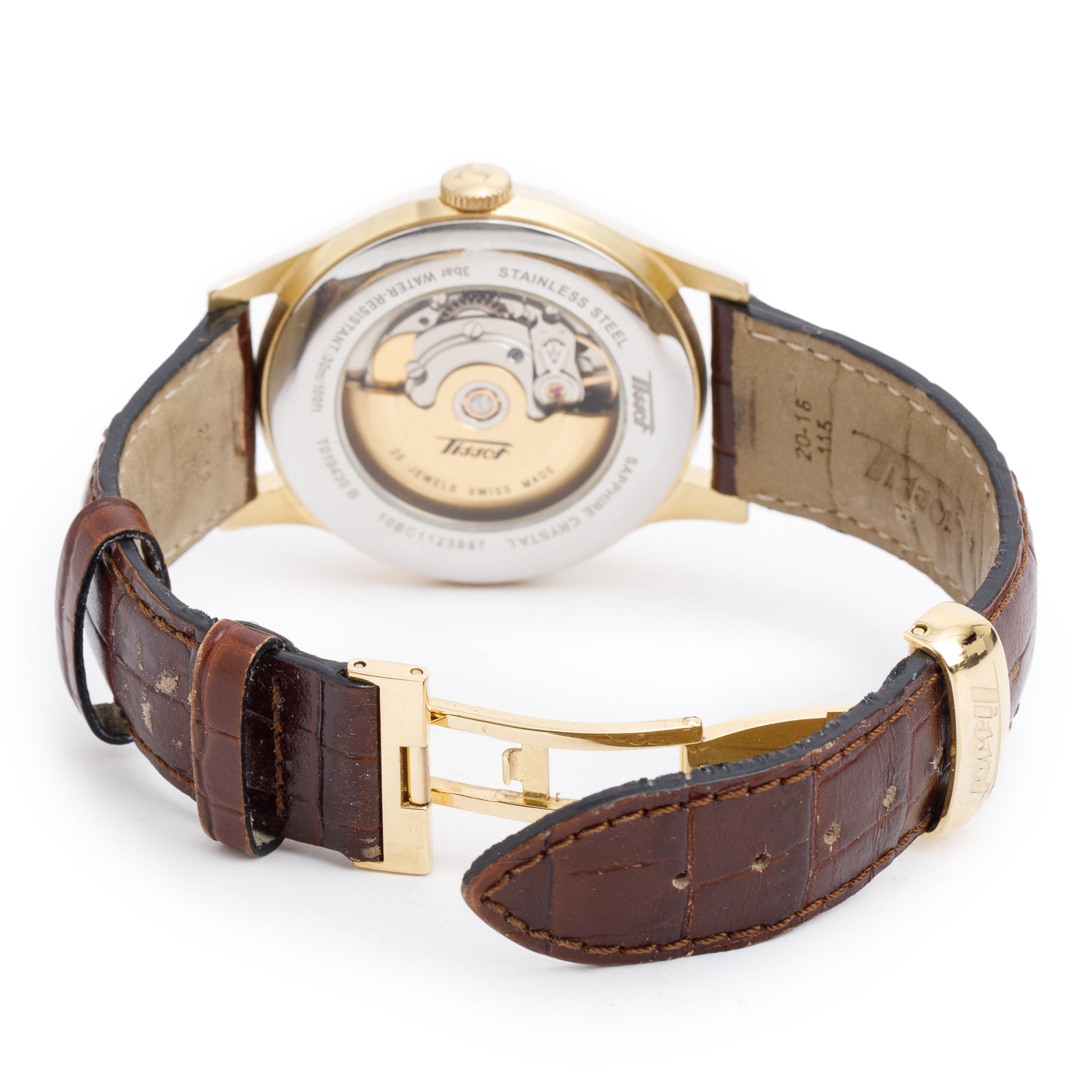 Tissot Gold-Plated Stainless Steel Heritage Visodate 40 MM Automatic Watch w/ Box & Papers