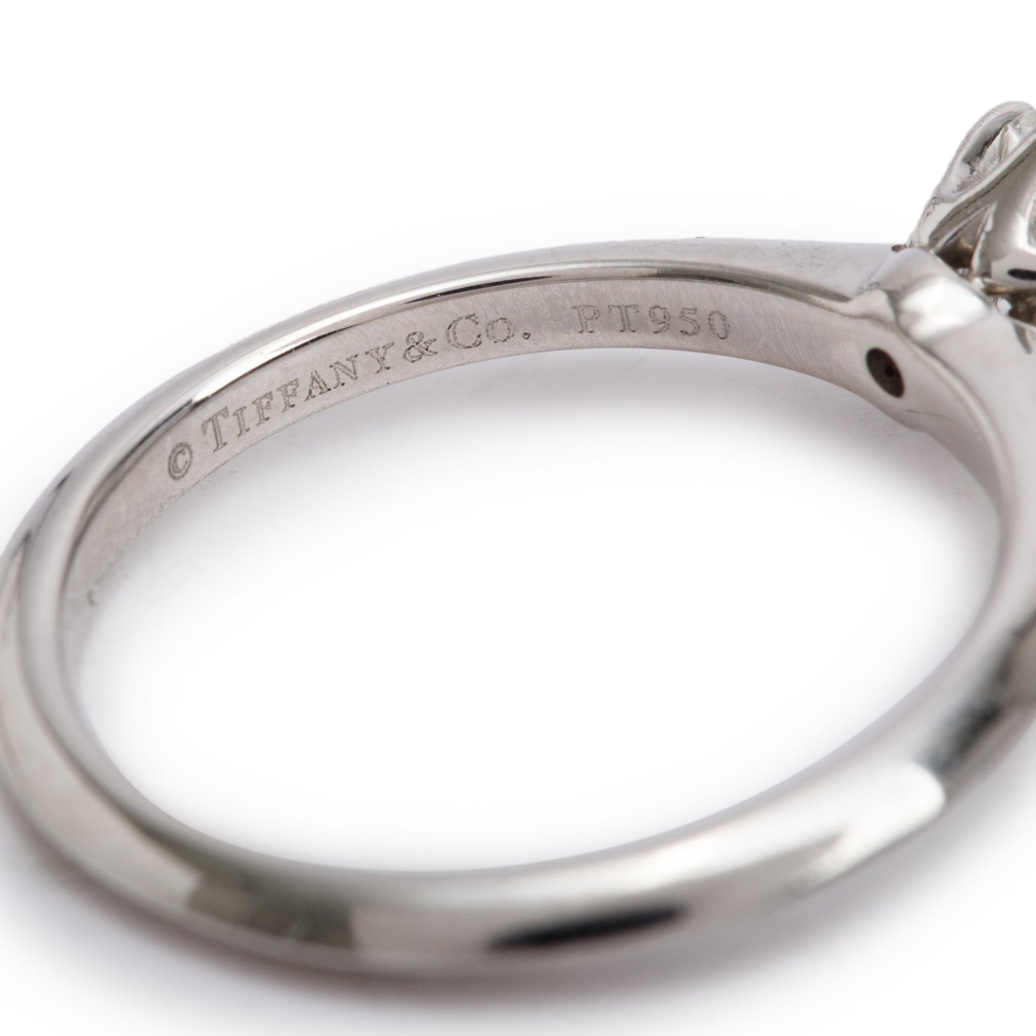 Tiffany & Co. Platinum 0.44 ct. Diamond Solitaire Engagement Ring, Size 6 w/ Box