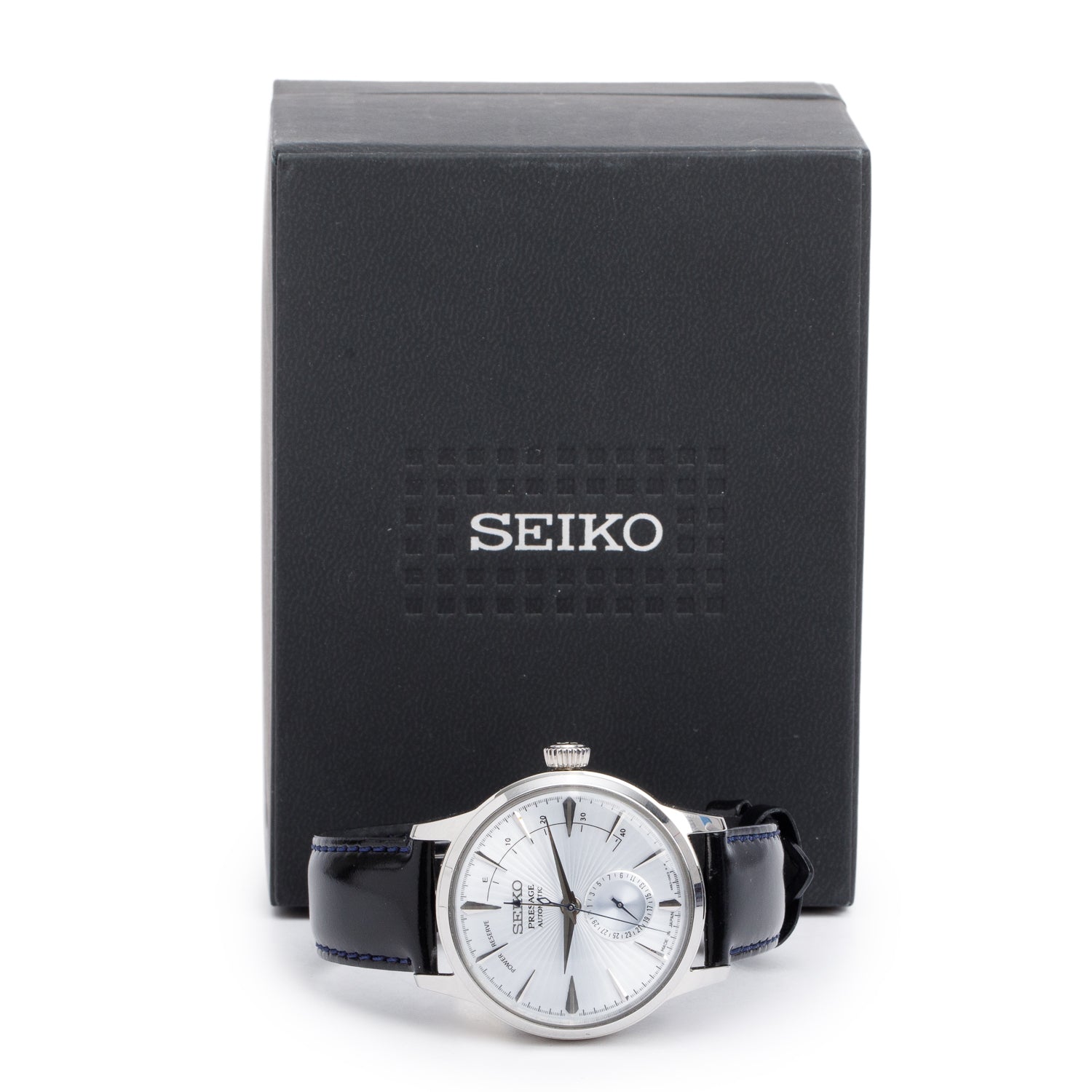 Seiko Stainless Steel Presage Cocktail Time 40.5 MM Automatic Watch Silver Dial SSA343 w/ Box & Papers