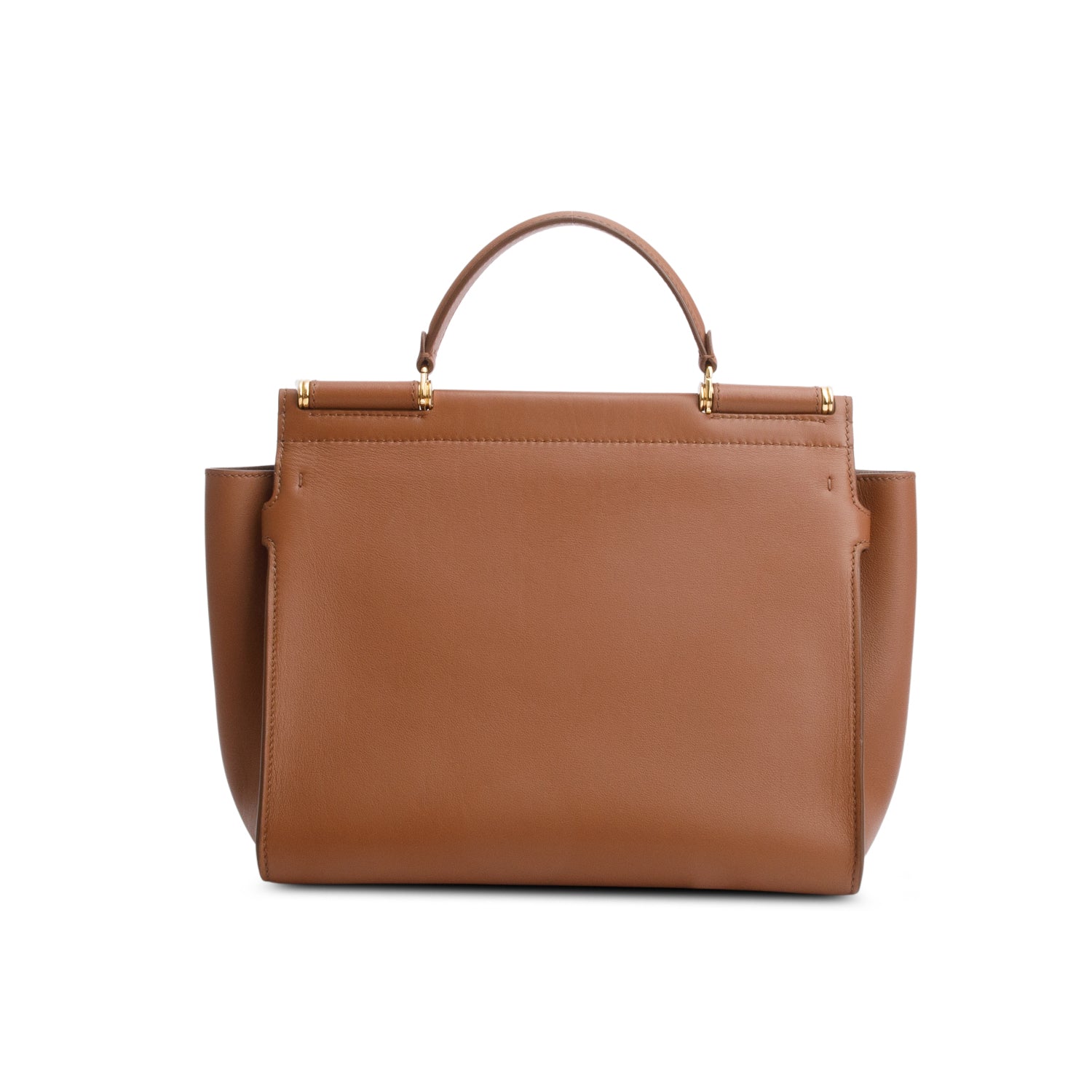 Dolce & Gabbana Brown Calfskin Medium Sicily 62 Soft Bag w/ Straps