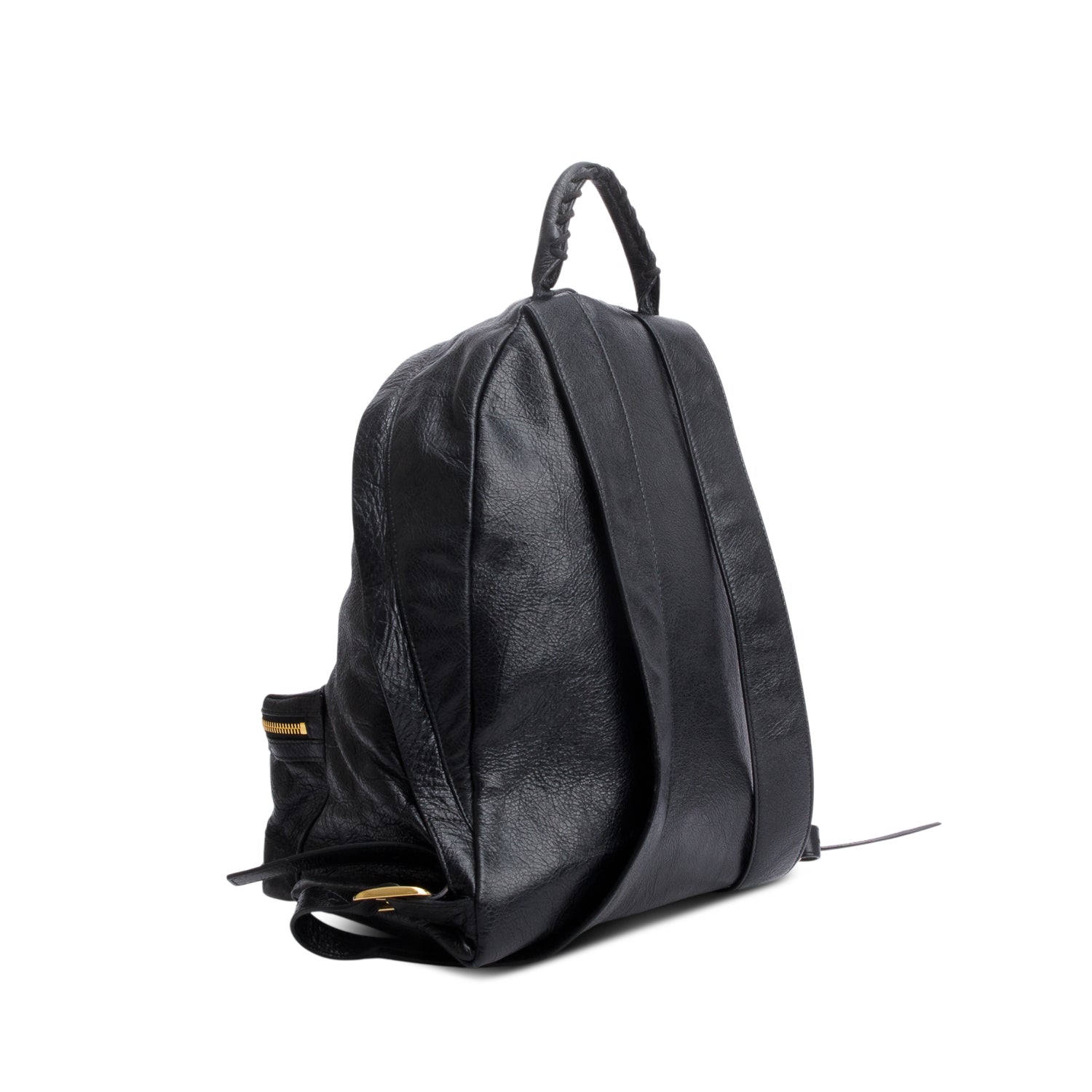 Balenciaga Black Agneau Classic City Backpack