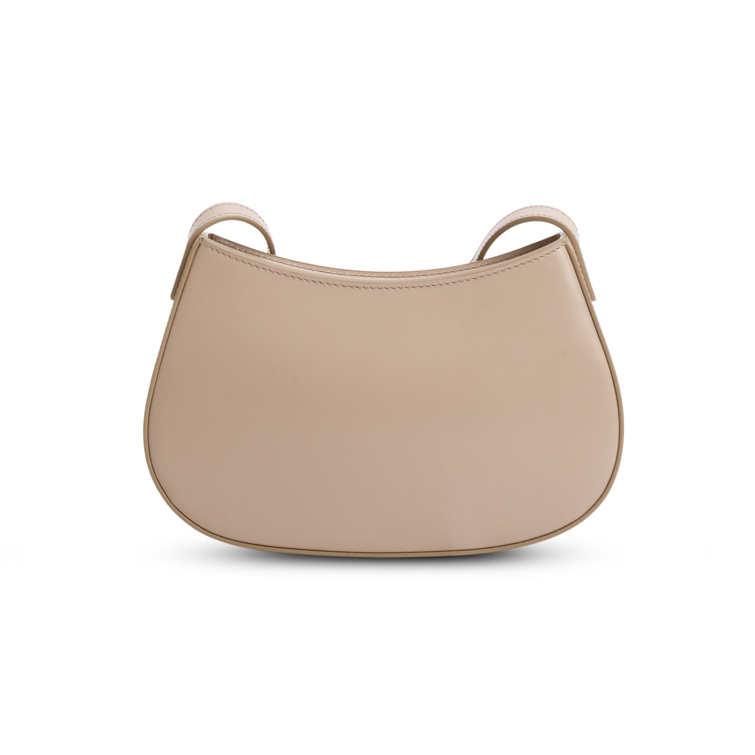 Celine 2024 Taupe Shiny Calfskin Medium Tilly Triomphe Shoulder Bag