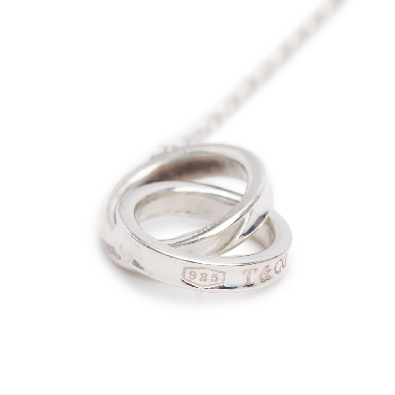 Tiffany & Co. Sterling Silver 1837 Interlocking Circles Lariat Necklace