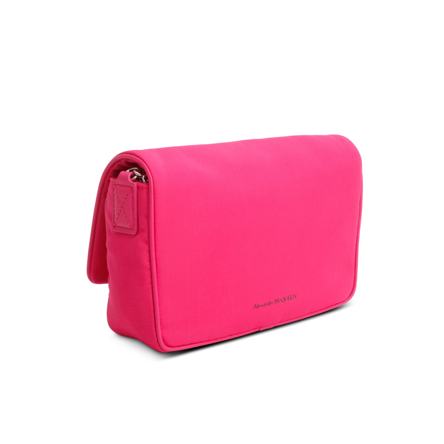 Alexander McQueen Pink Graffiti Nylon Skull Small Crossbody Bag