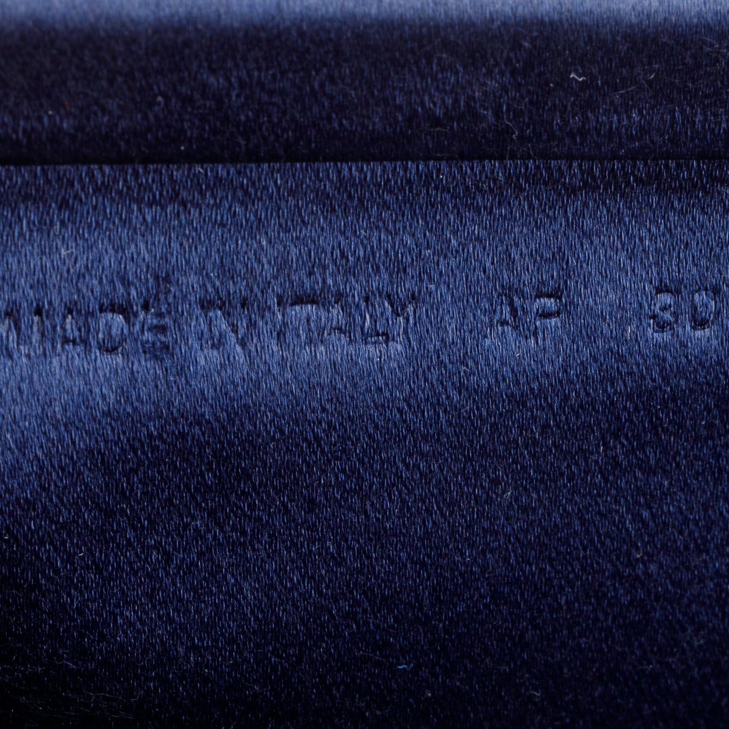 Roger Viver Navy Satin Crystal Long Night Tube Clutch